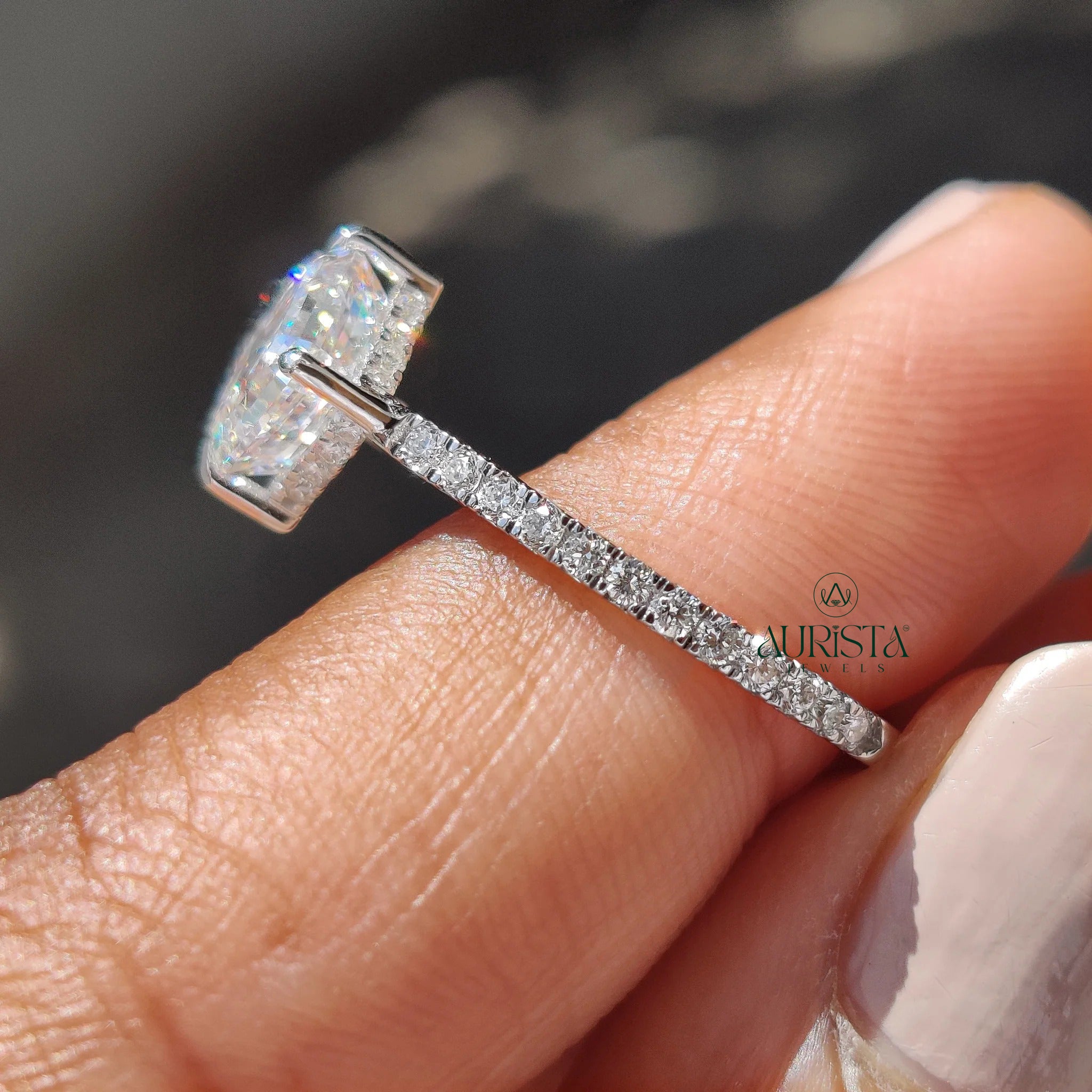 Golden Pave Aura – Elegant Ring with Dazzling Sparkle