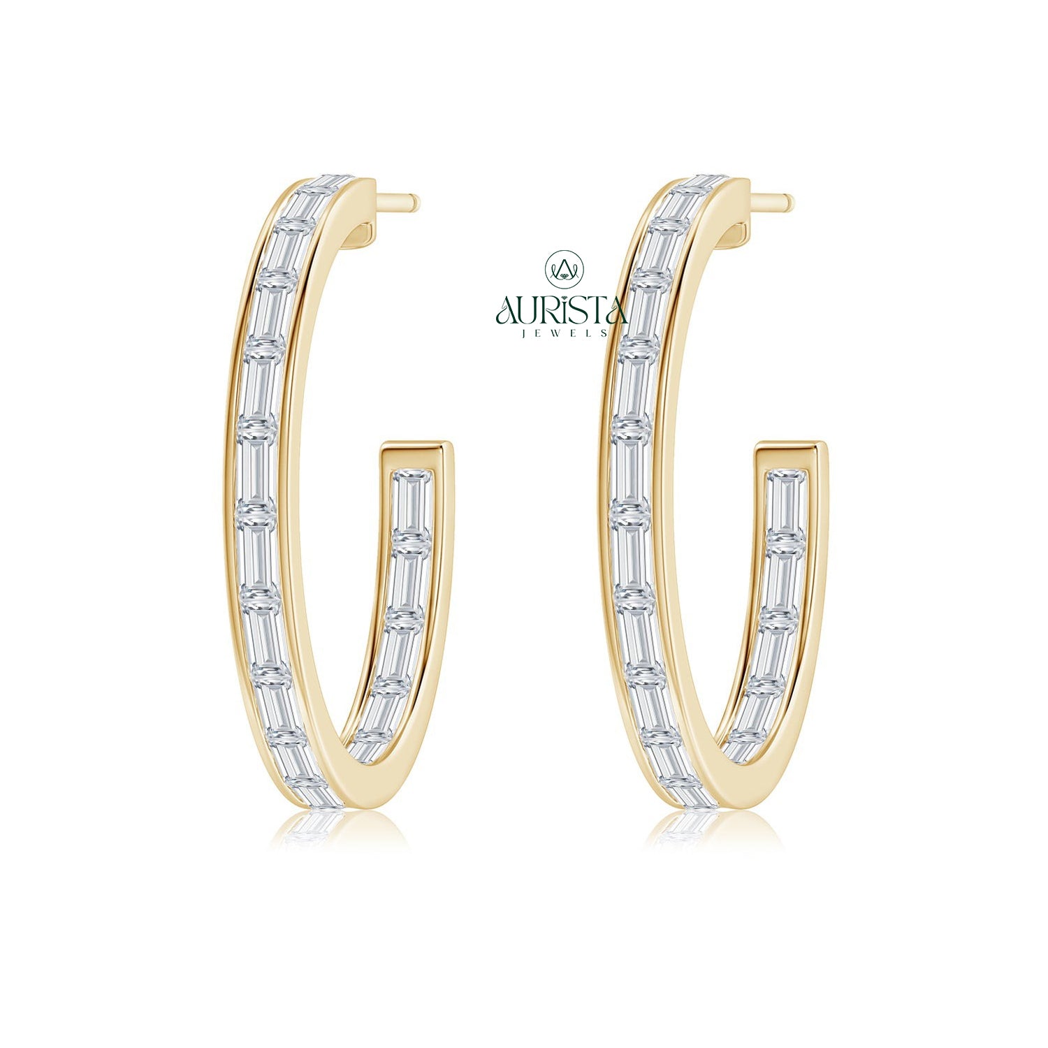 Lovely Earrings with Elegant Diamond