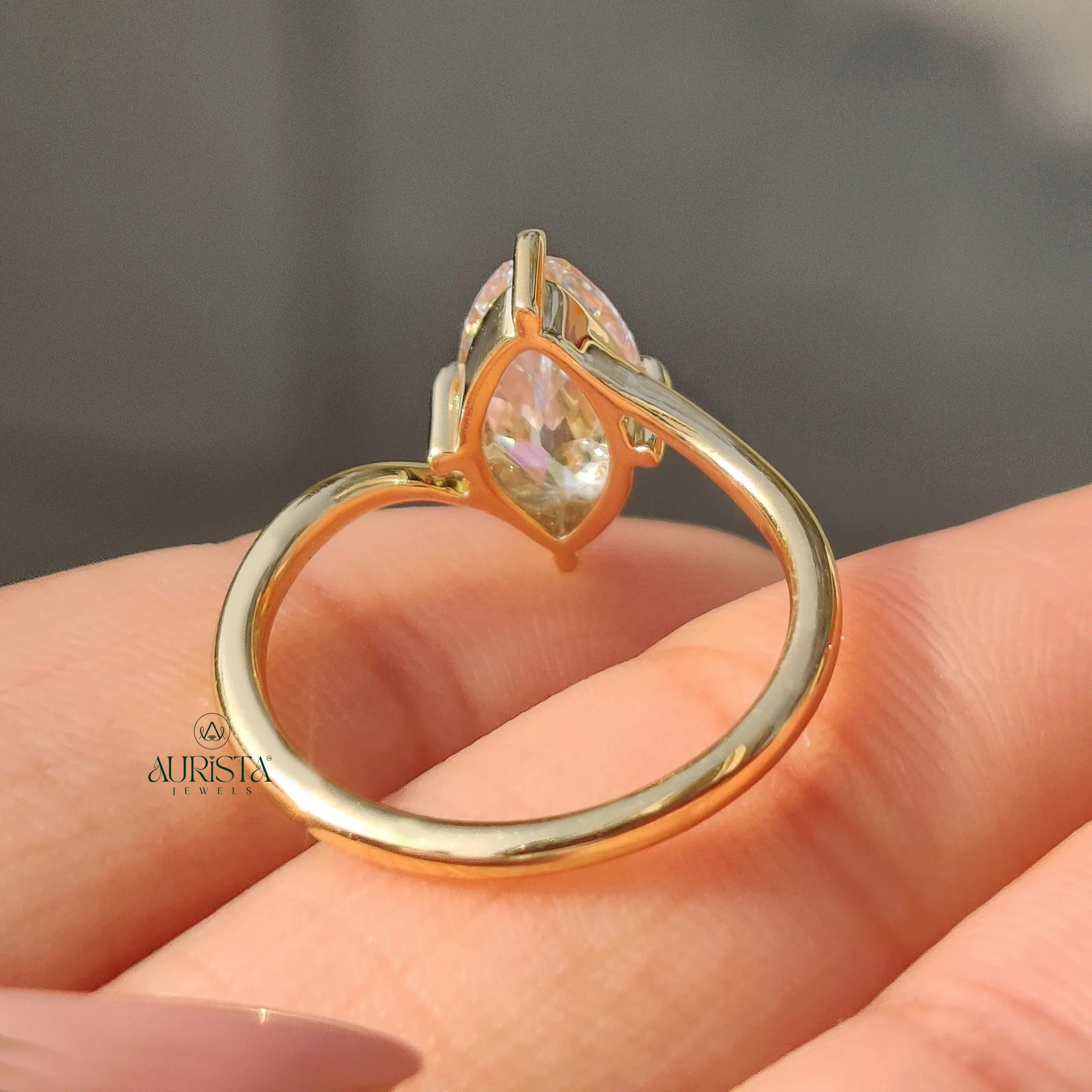 Marquise Diamond Solitaire Ring with Radiant Sparkle