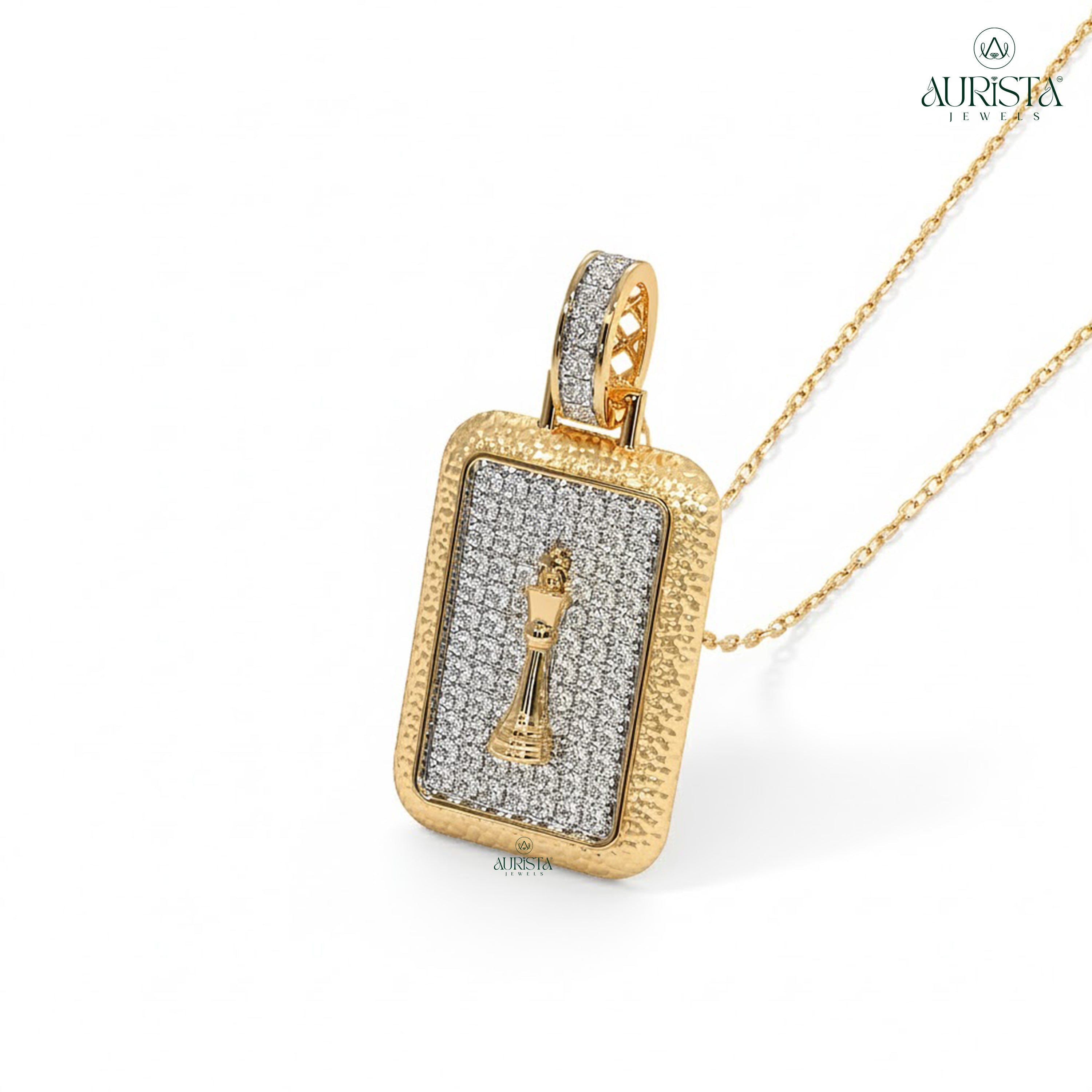 Stylish Men’s Pendant with Diamond