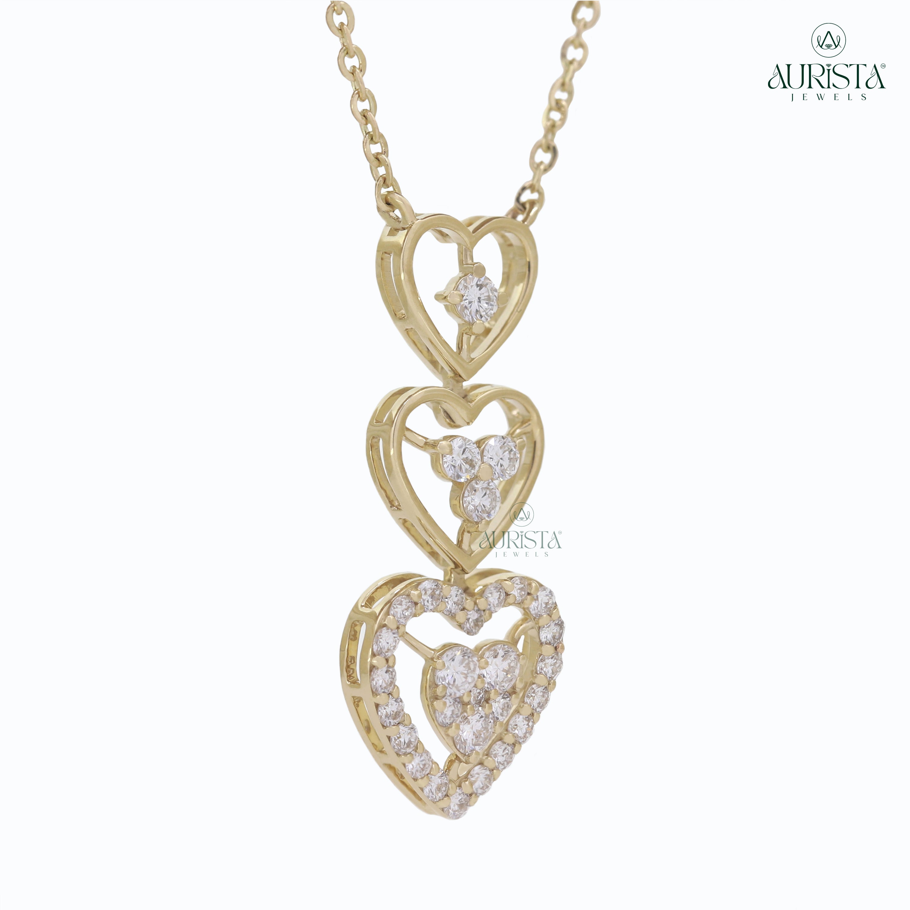 Circle of Us Solitaire Diamond Pendant in Yellow Gold