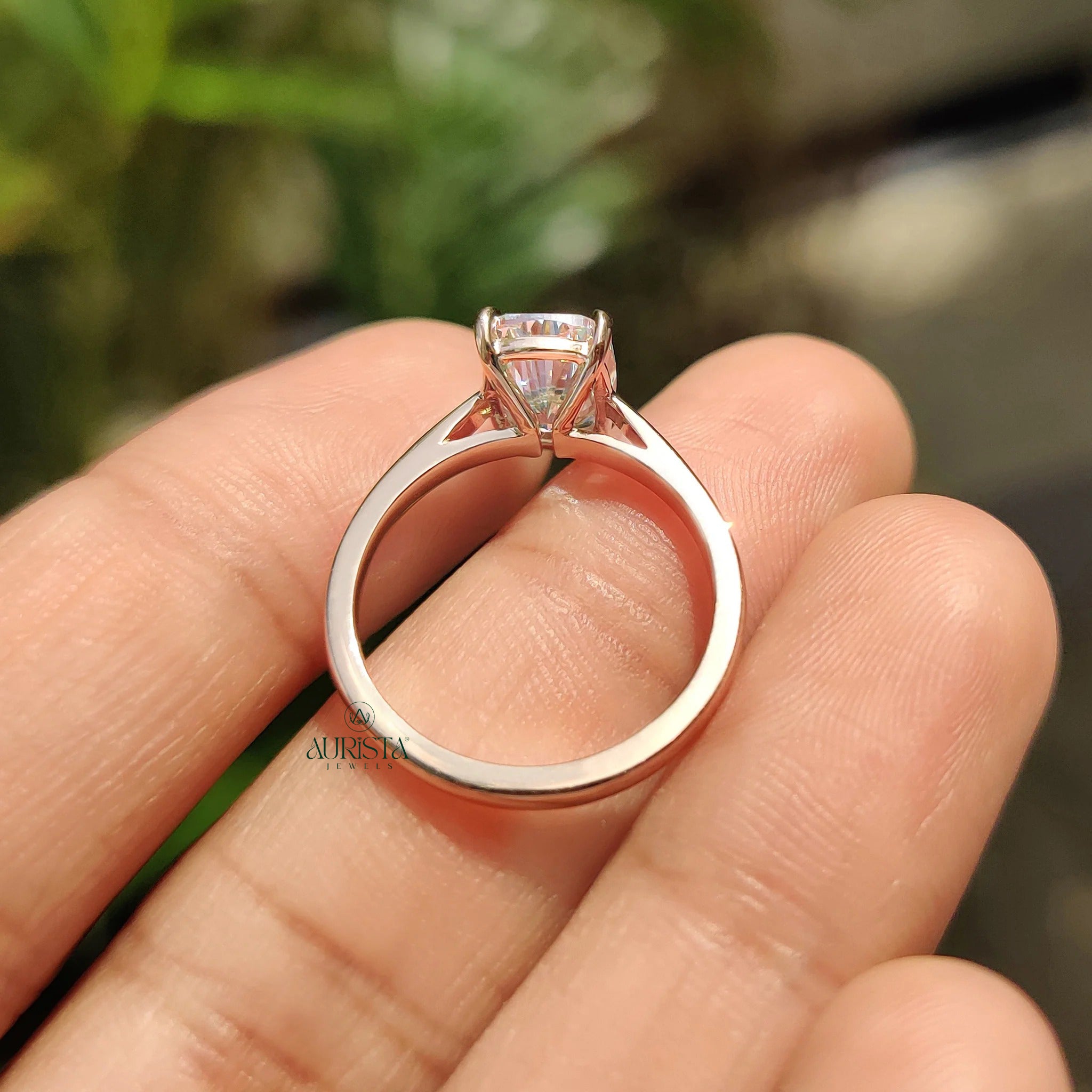 Everyday Solitaire Diamond Ring with Subtle Shine