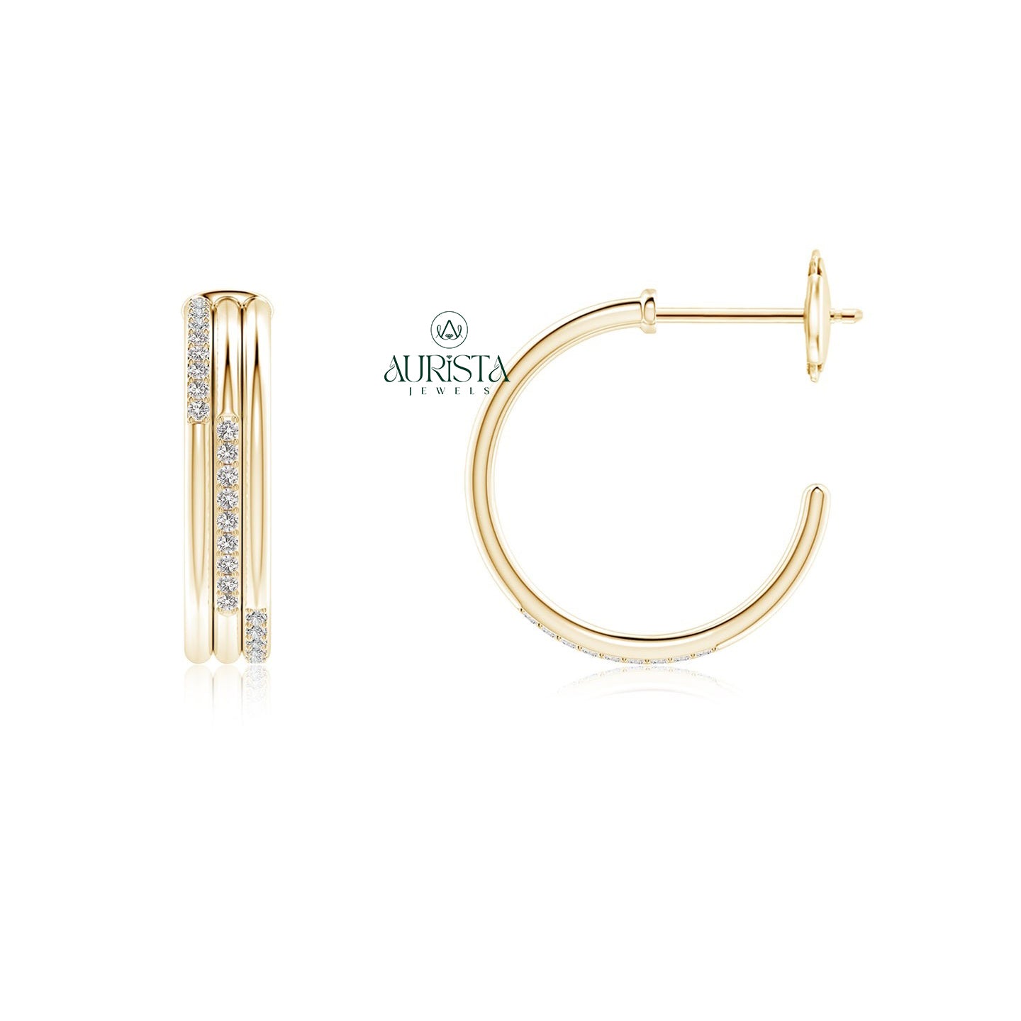 Vibrant Earrings with Dazzling Diamond