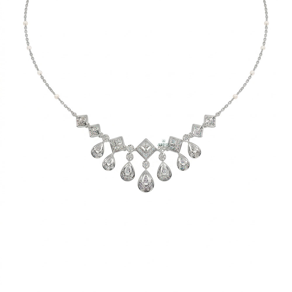Luminous Glow Round Diamond Necklace in Gold