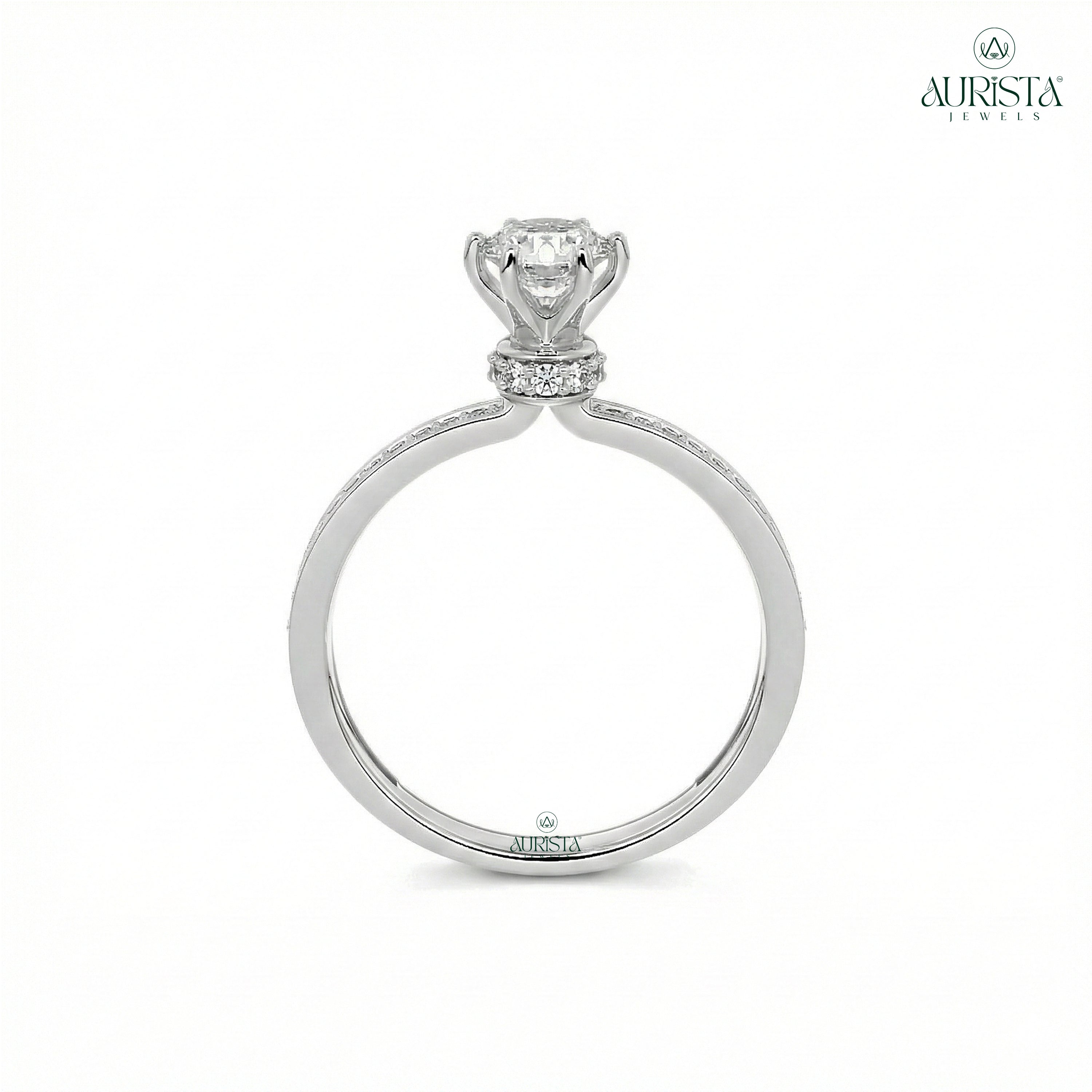 Forever Bound – White Gold Ring with Round Diamond