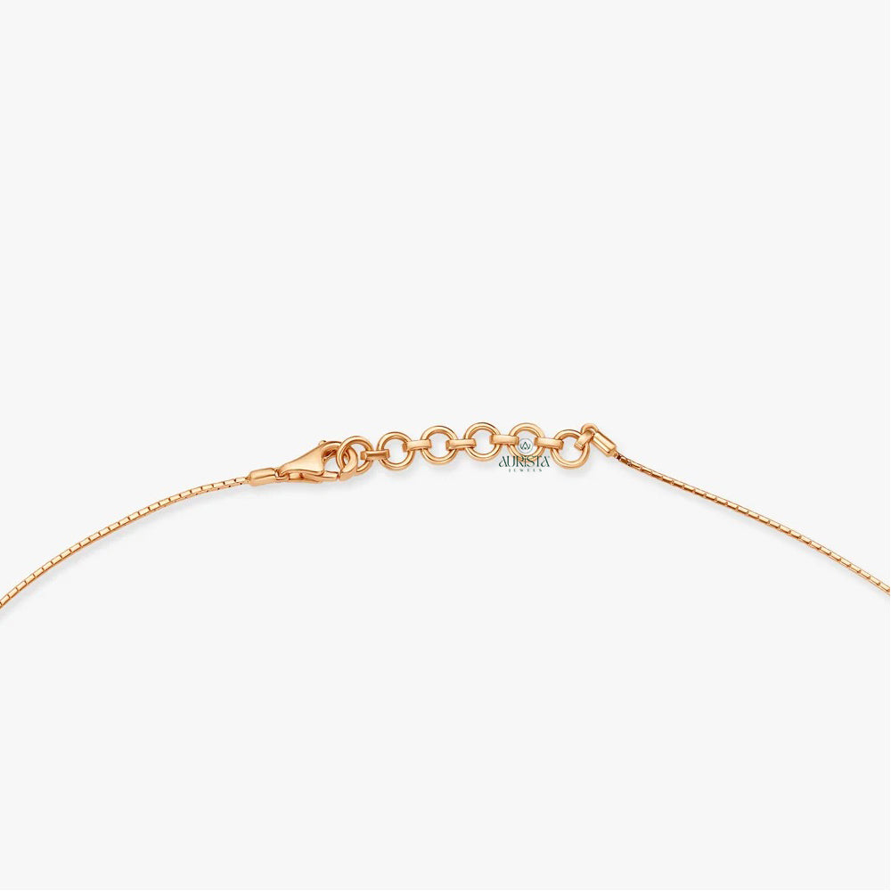 Classic Spark Round Diamond Pendant in Rose Gold