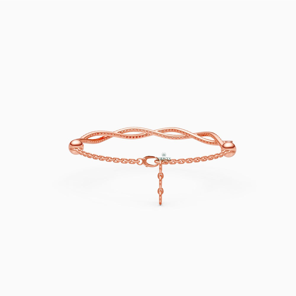 Eternal Embrace – Diamond Bracelet in Rose Gold