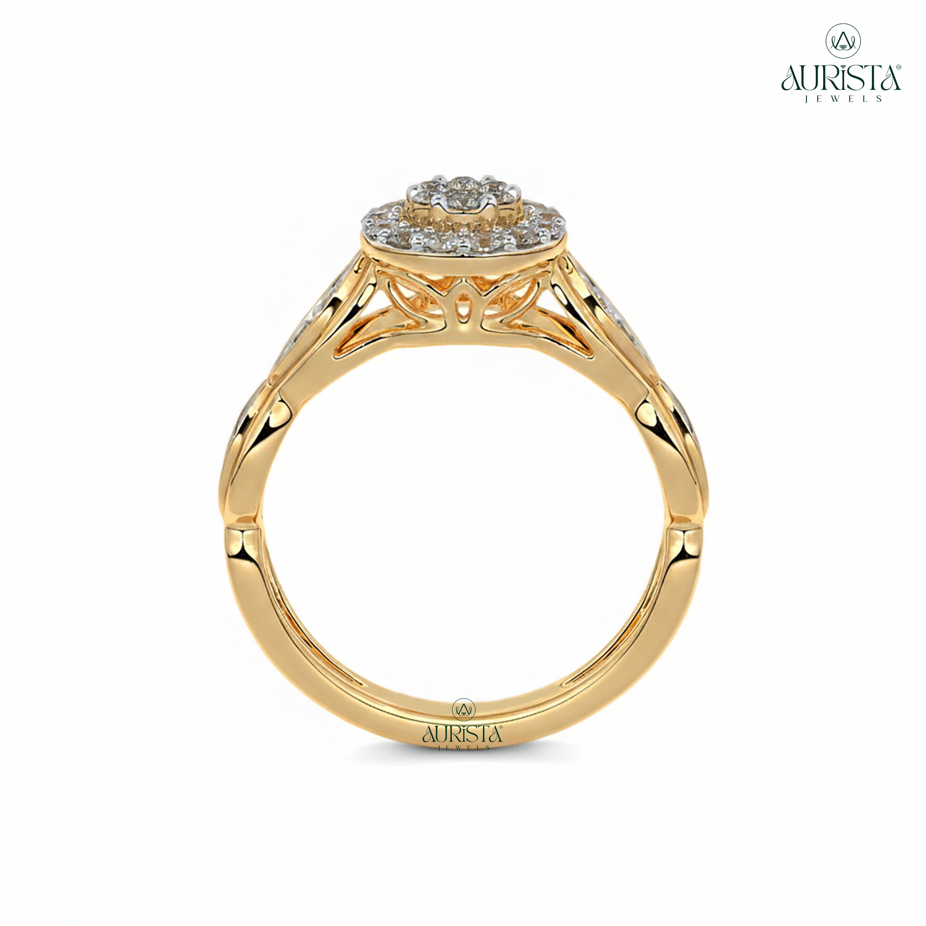 Bound in Love – Yellow Gold Band with Round Diamond