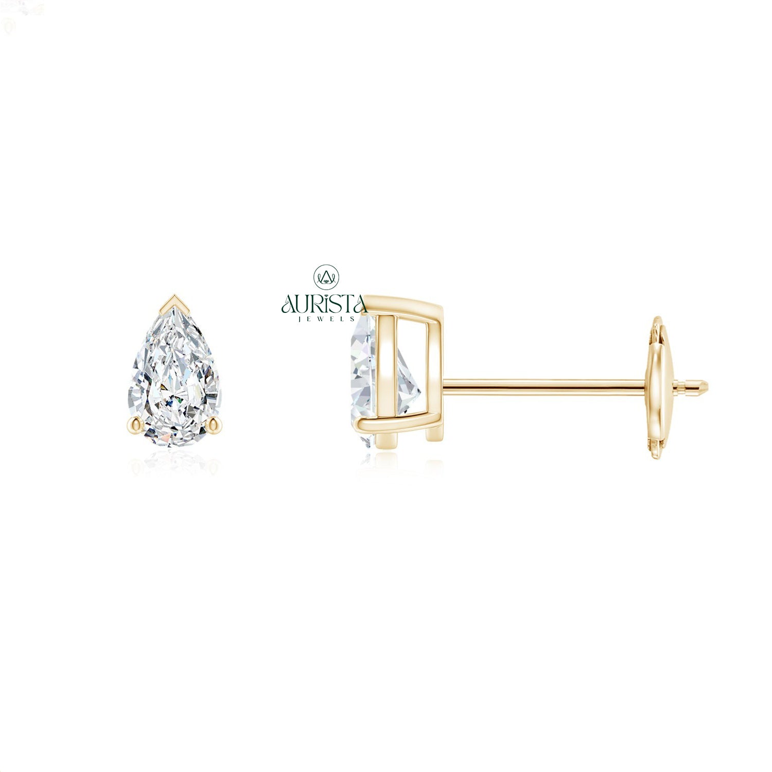 Polished Earrings with Brilliant Diamond