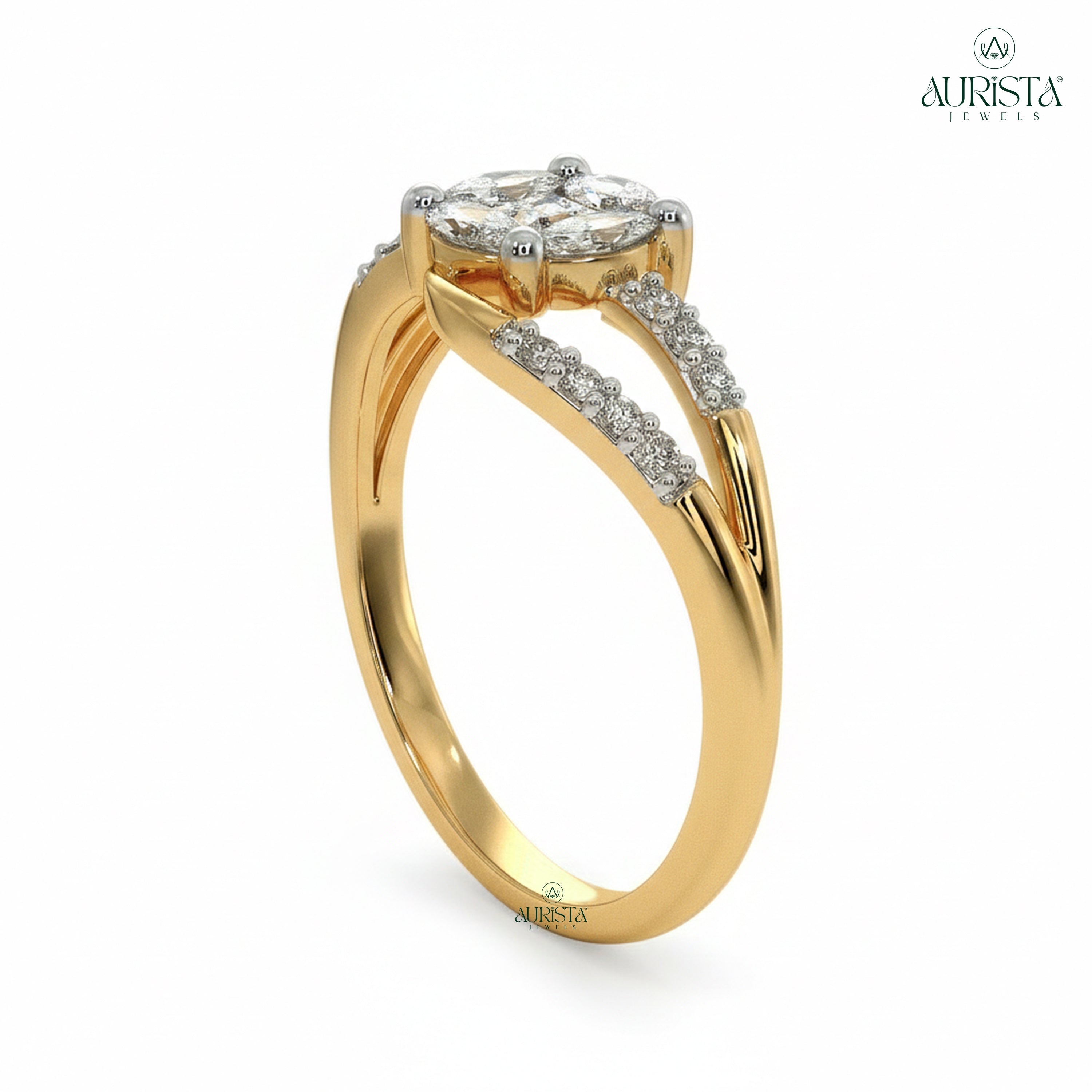 Timeless Union – Yellow Gold Band with Round Diamond