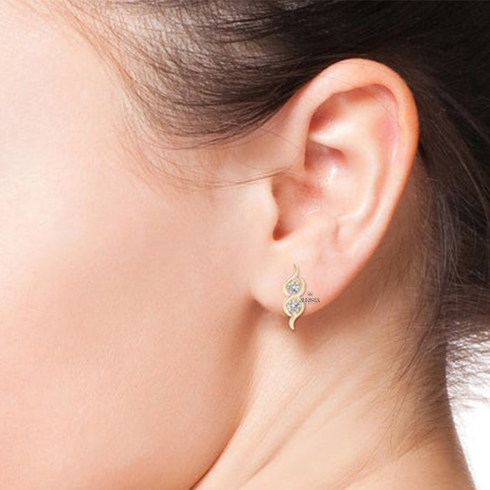 Twin Spark Two-Stone Diamond Studs