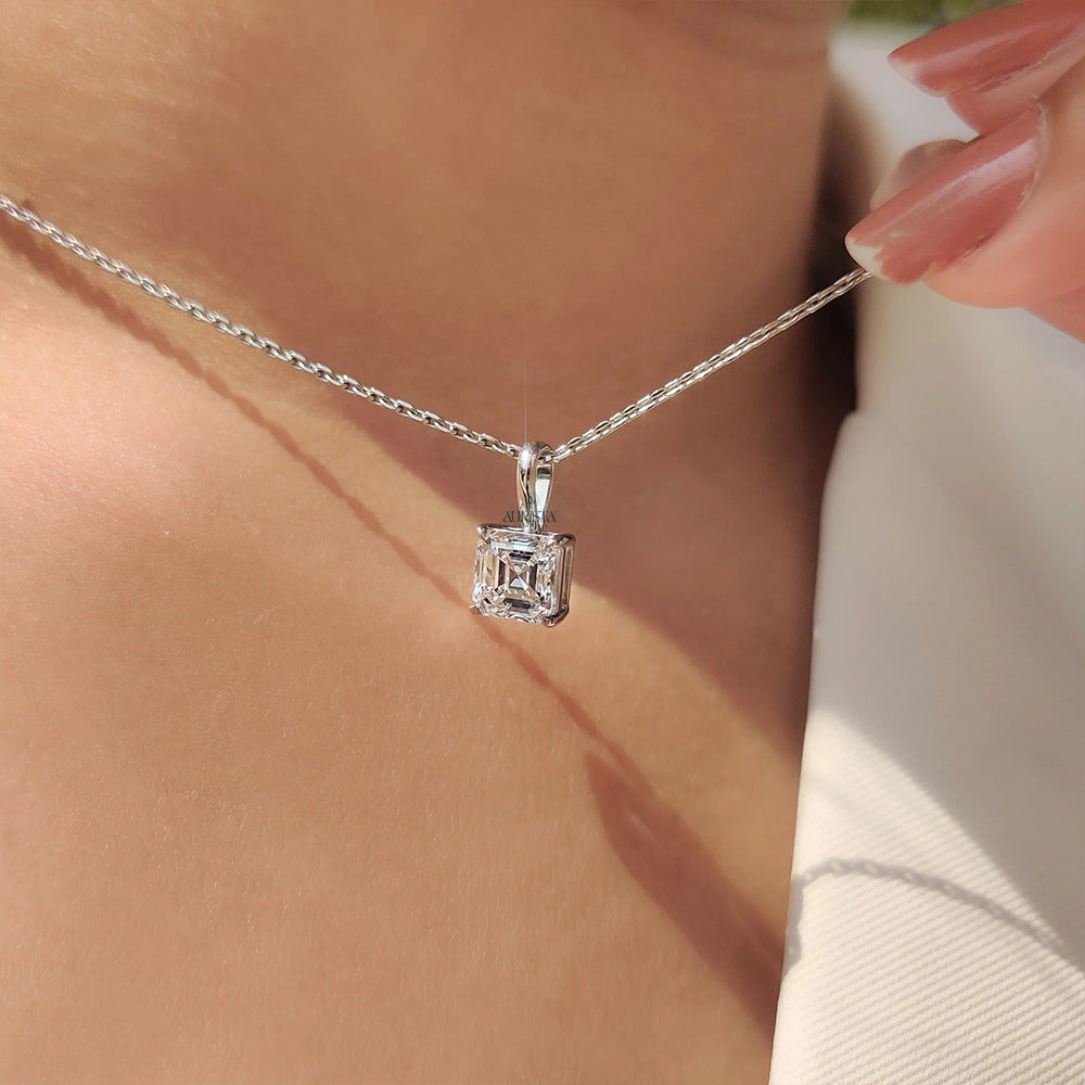 Forever Shine Solitaire Diamond Pendant in White Gold