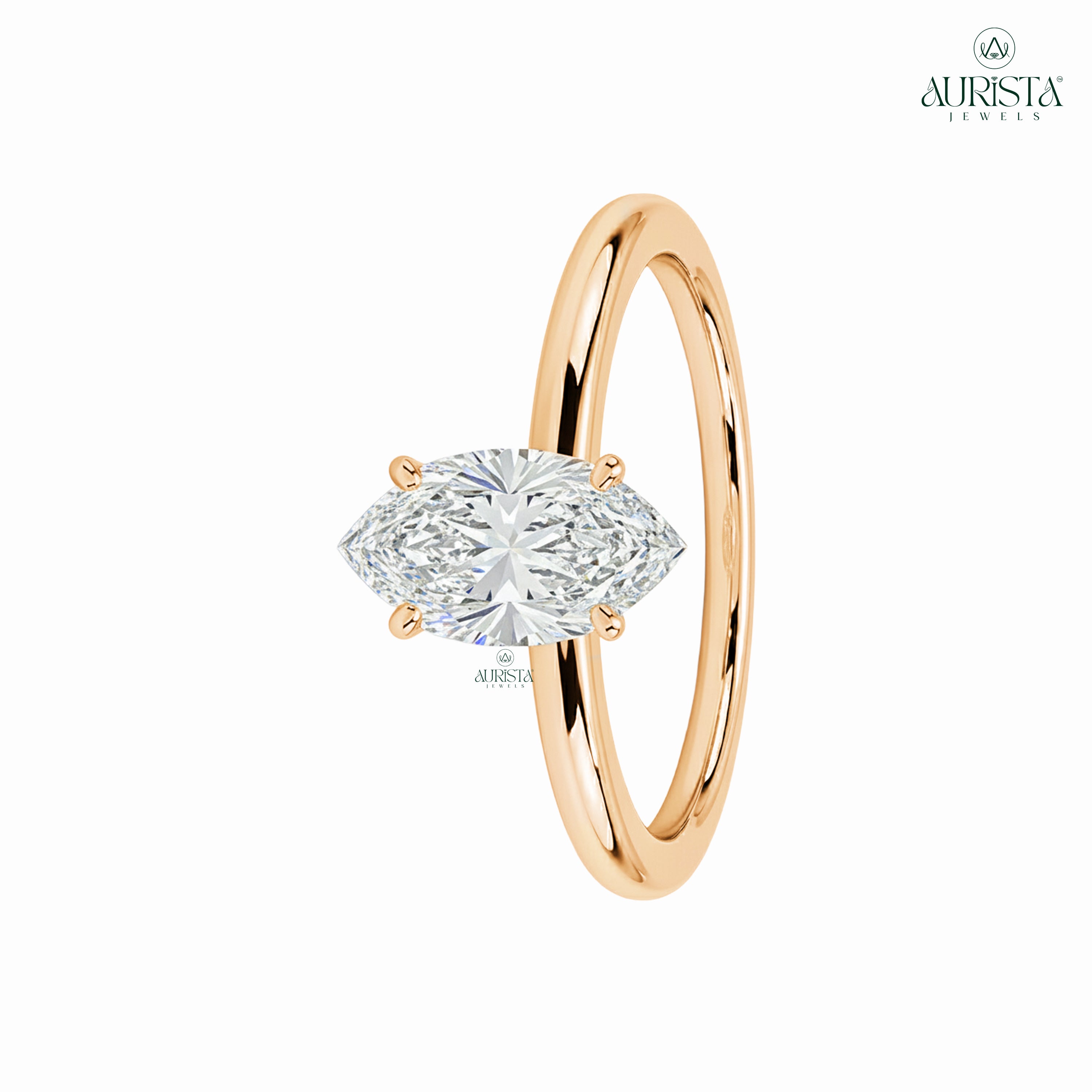 Bond of Light –Gold Ring with Solitaire Diamond
