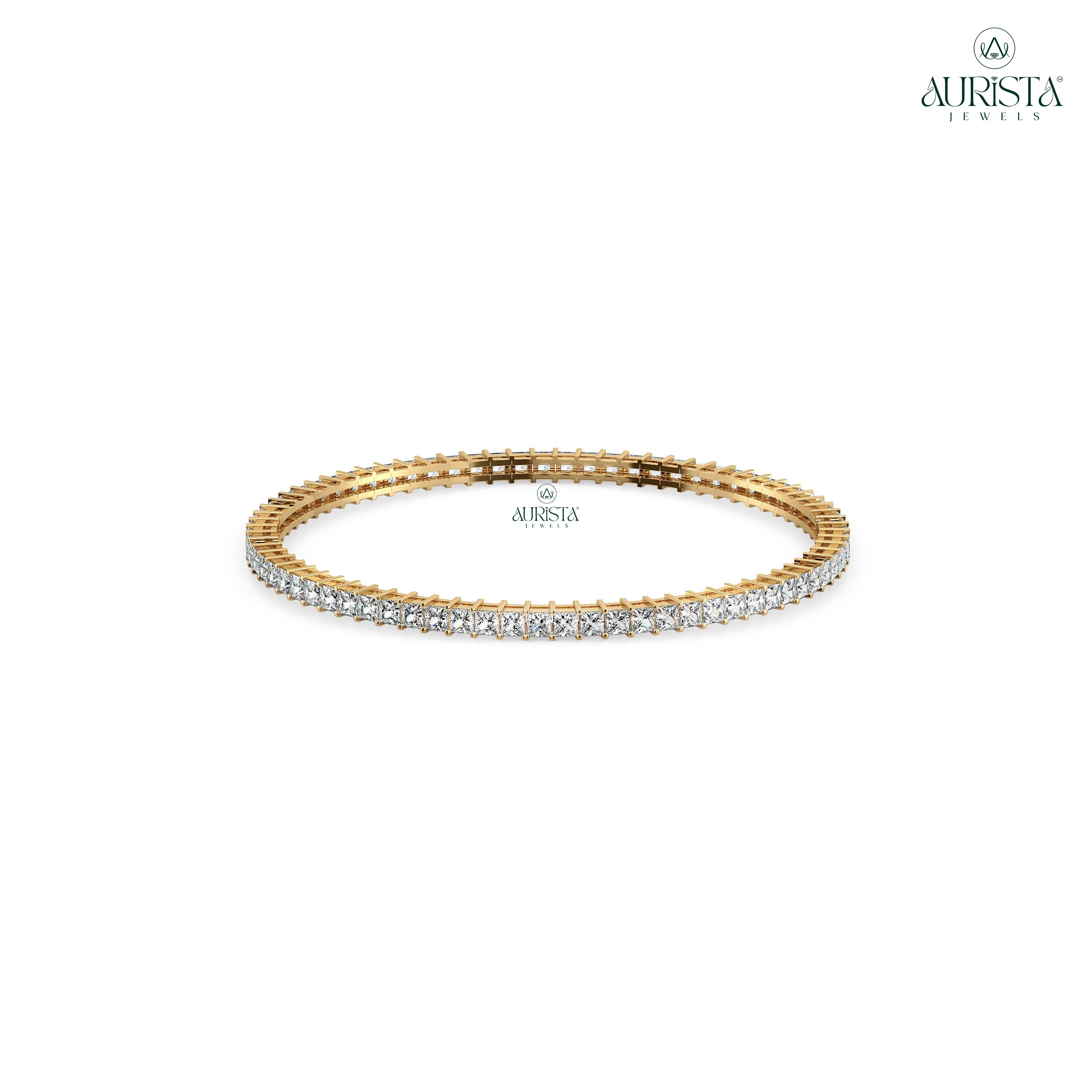 Vow in Gold – Gold Princess Diamond Bangle