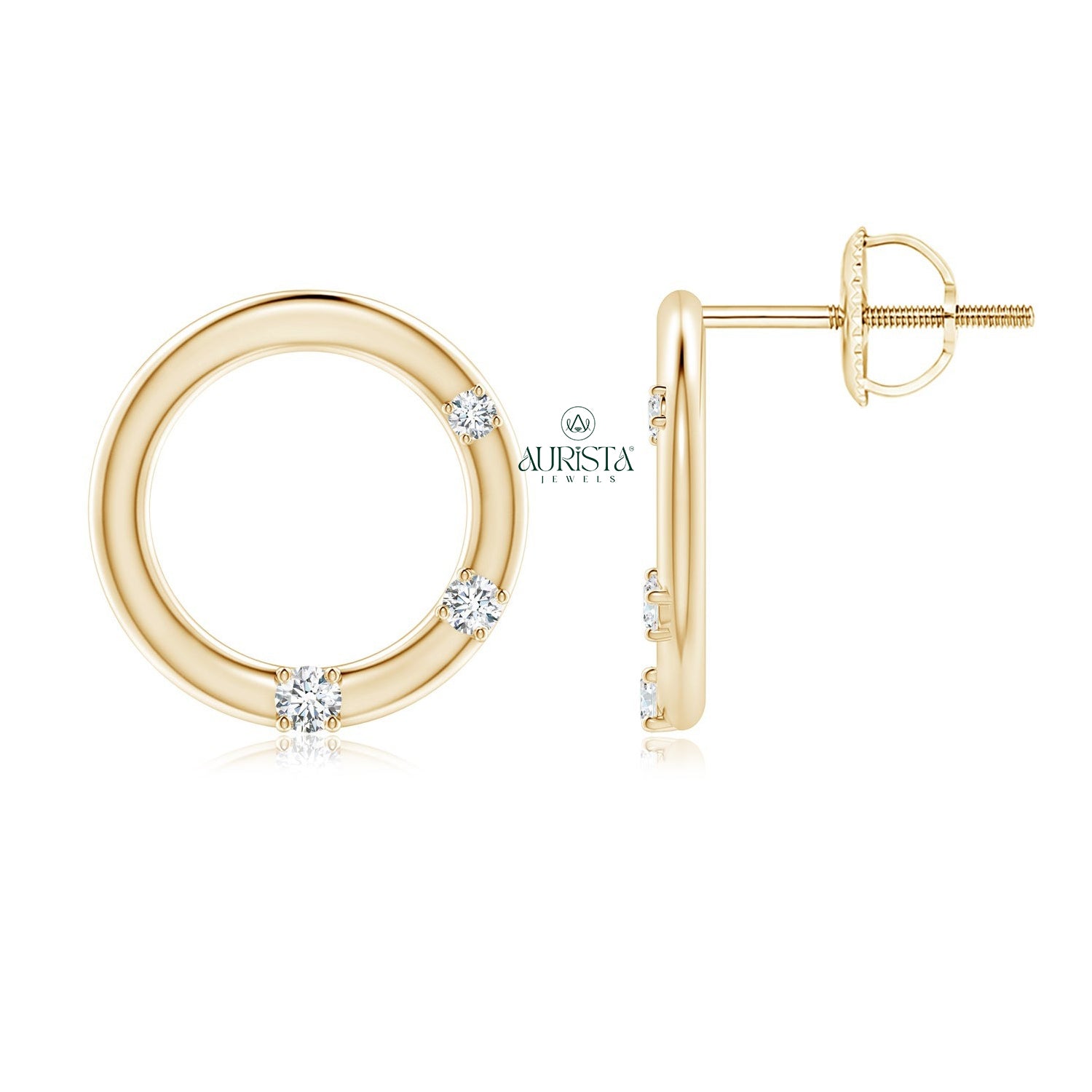 Modern Earrings with Dazzling Diamond
