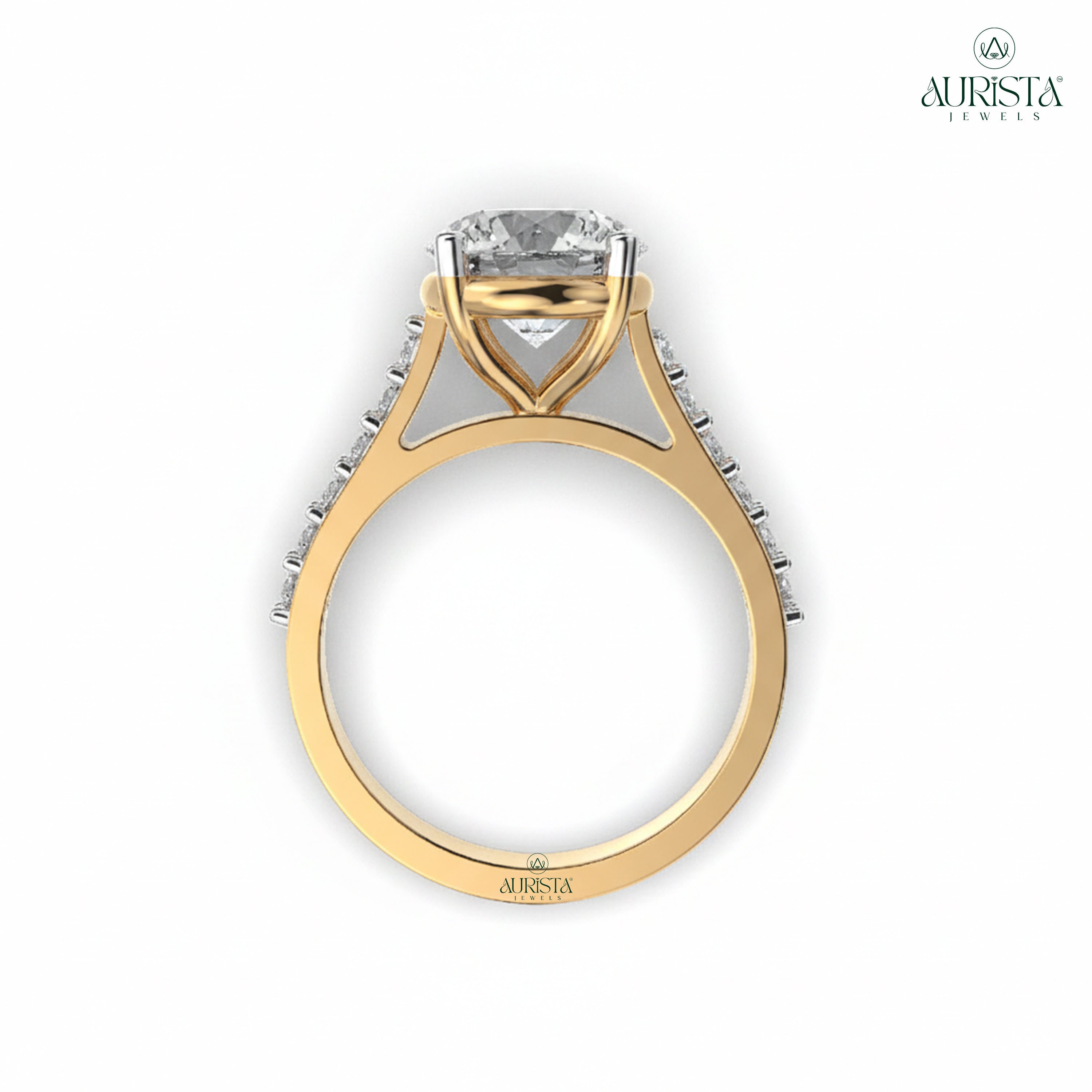 Forever Yours – Yellow Gold Ring with Round Diamond