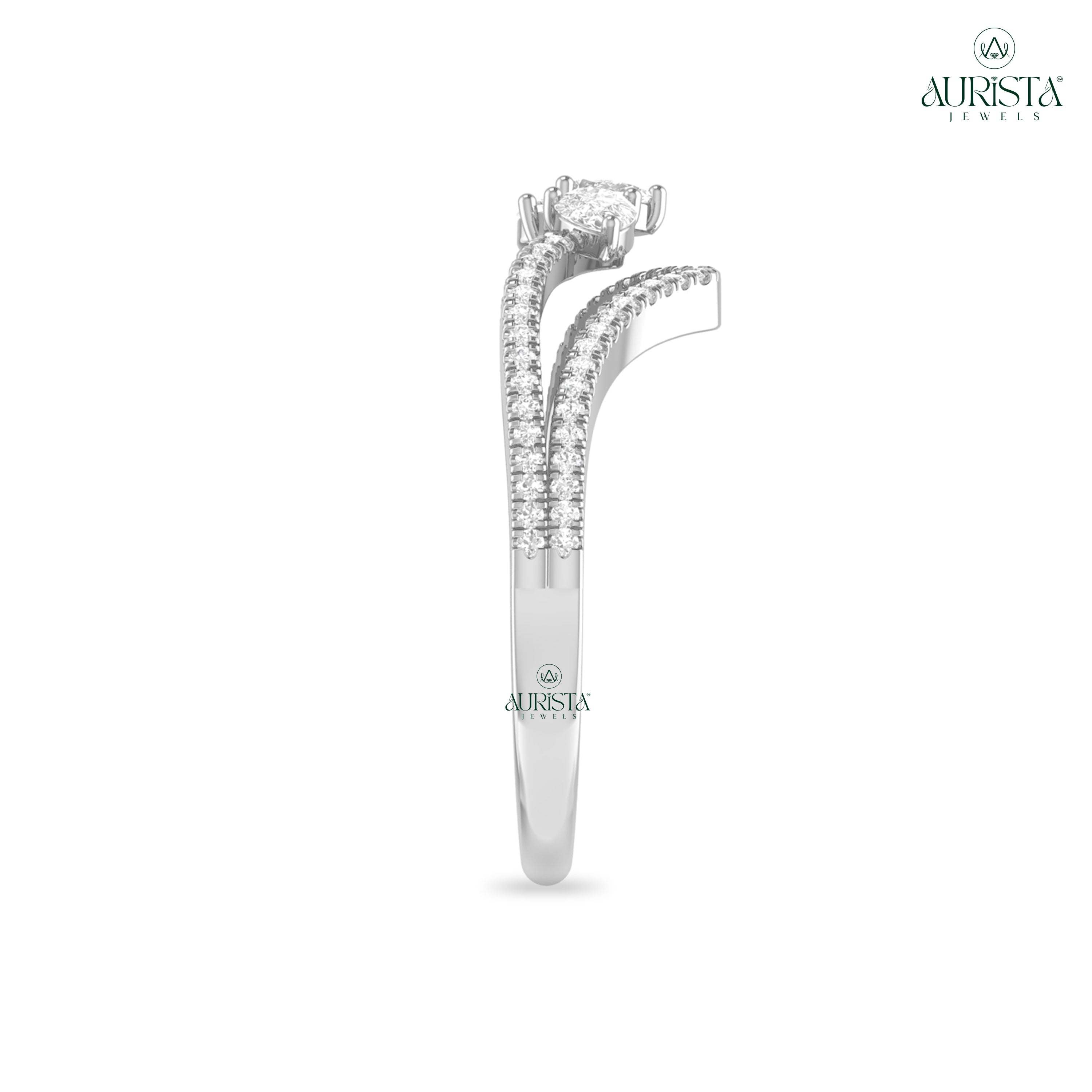 Forever Bound – White Ring with Round Diamond