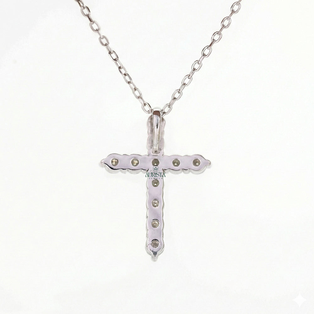 Pure Glow Round Diamond Pendant in White Gold