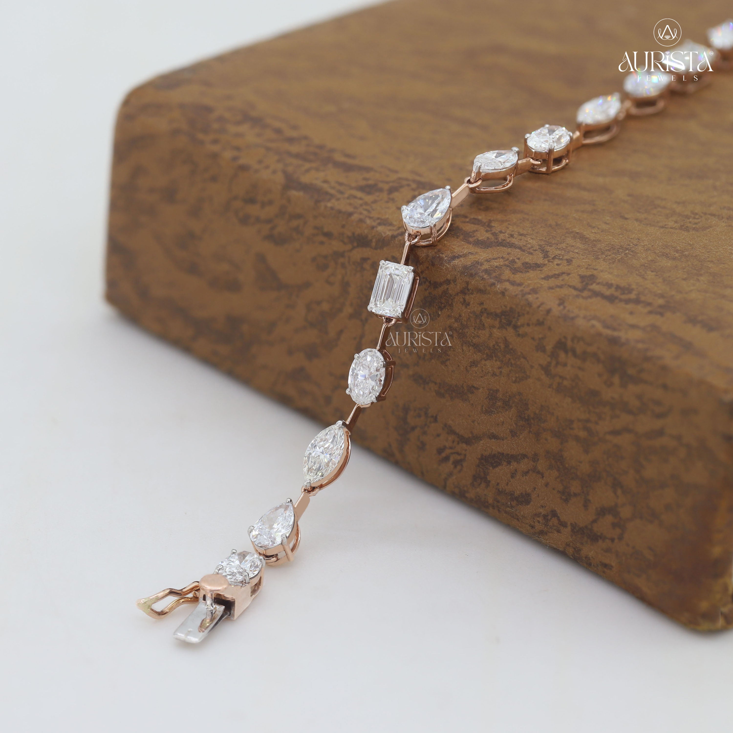 Forever Linked – Rose Gold Diamond Link Bracelet