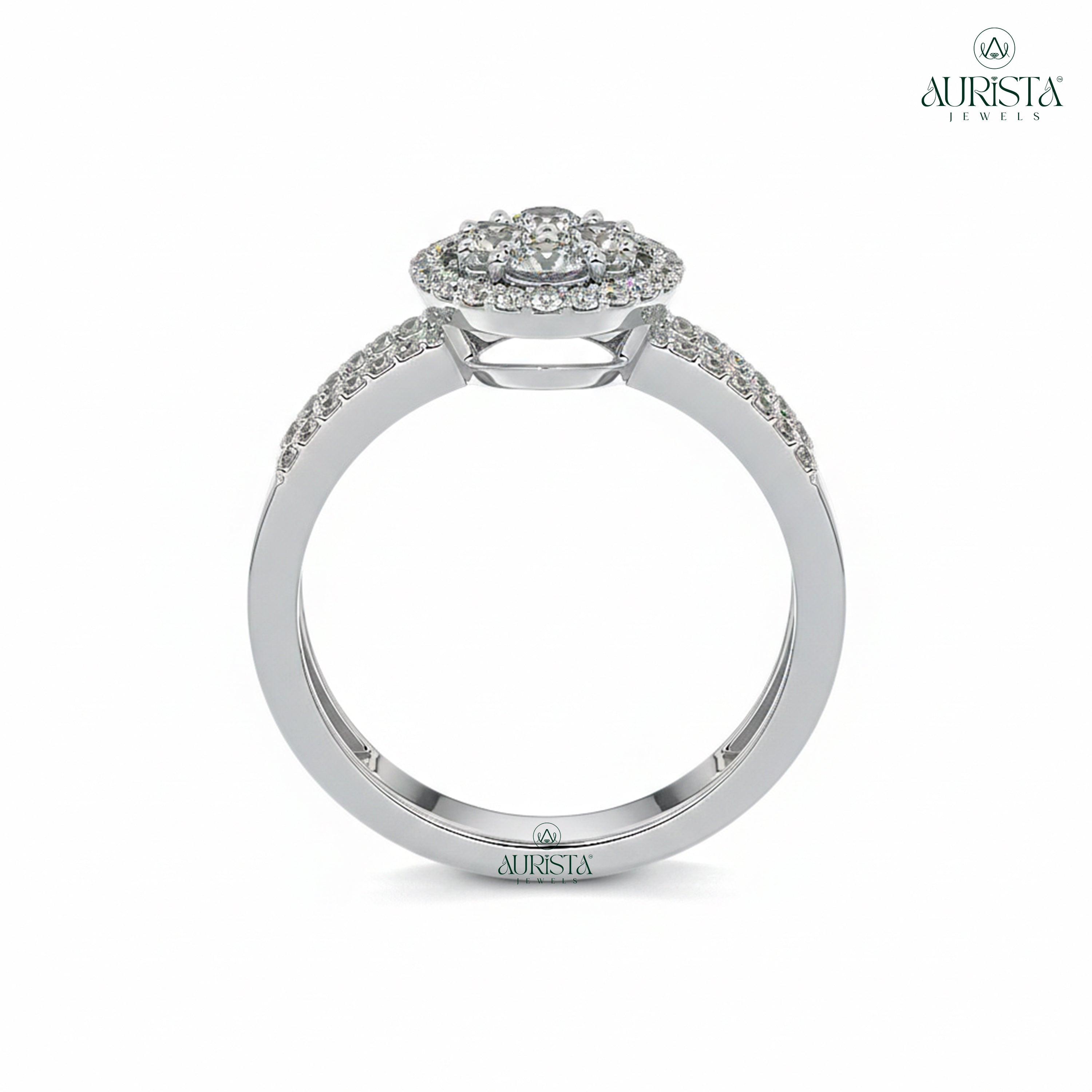 Eternal Touch – White Gold Ring with Round Diamond