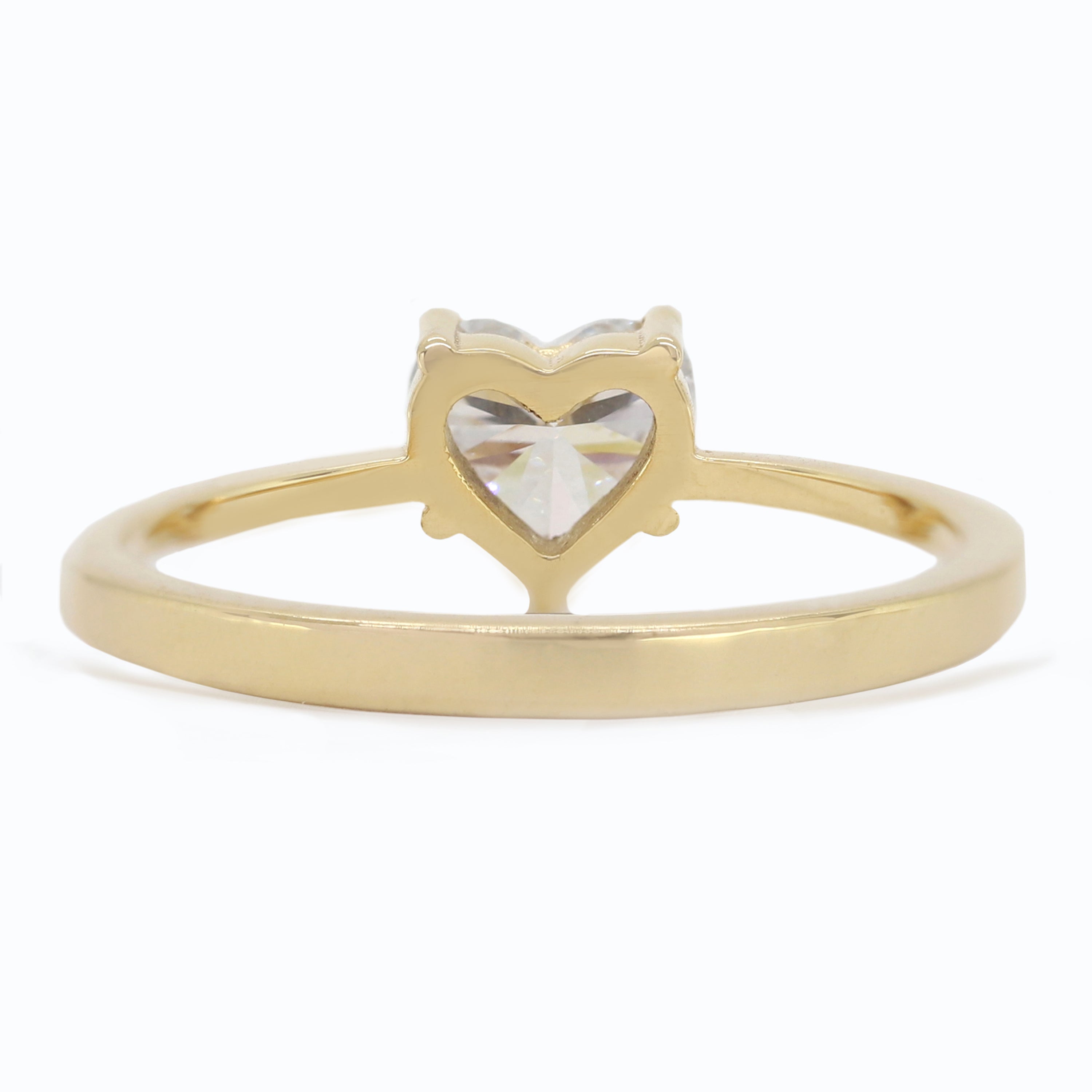 Timeless Union – Yellow Gold Band with Heart Diamond