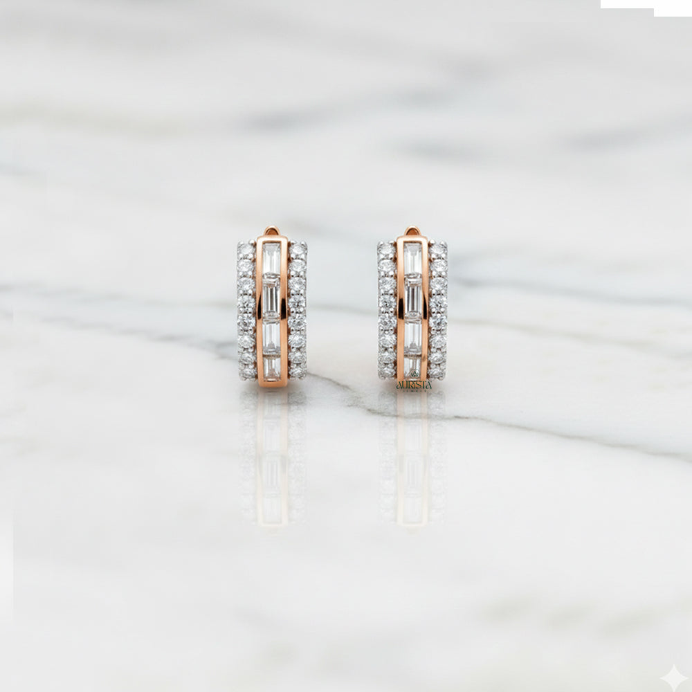 Pure Sparkle – Diamond Hoops Earrings