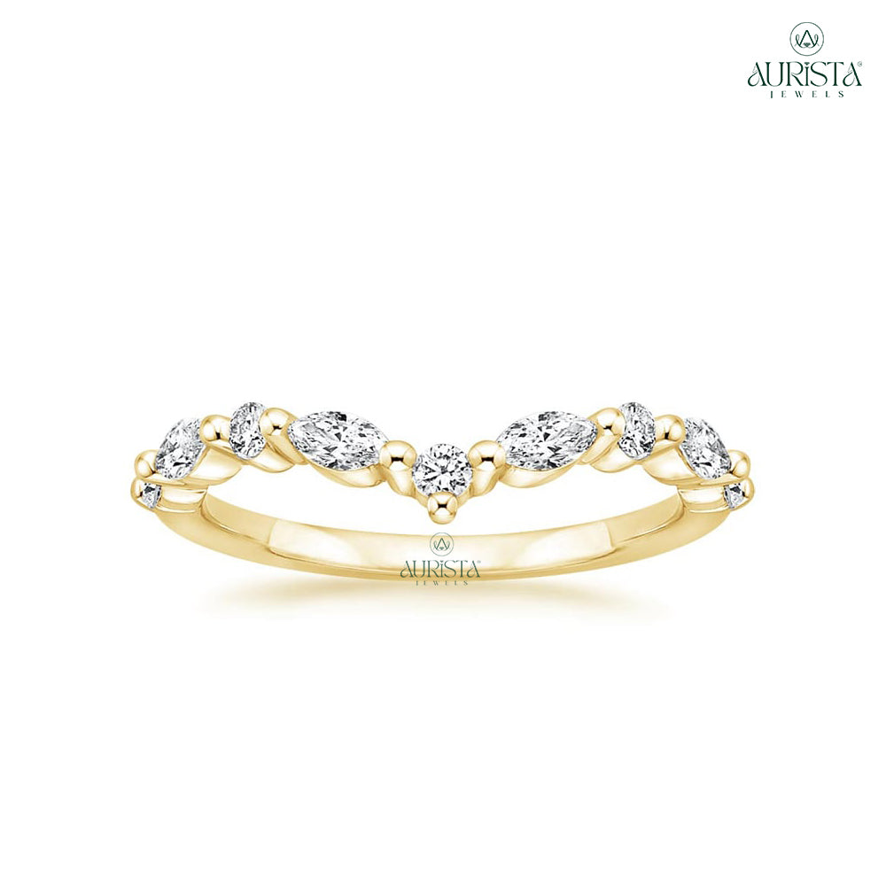 Promise Eternal Yellow Gold Ring with Round Diamond