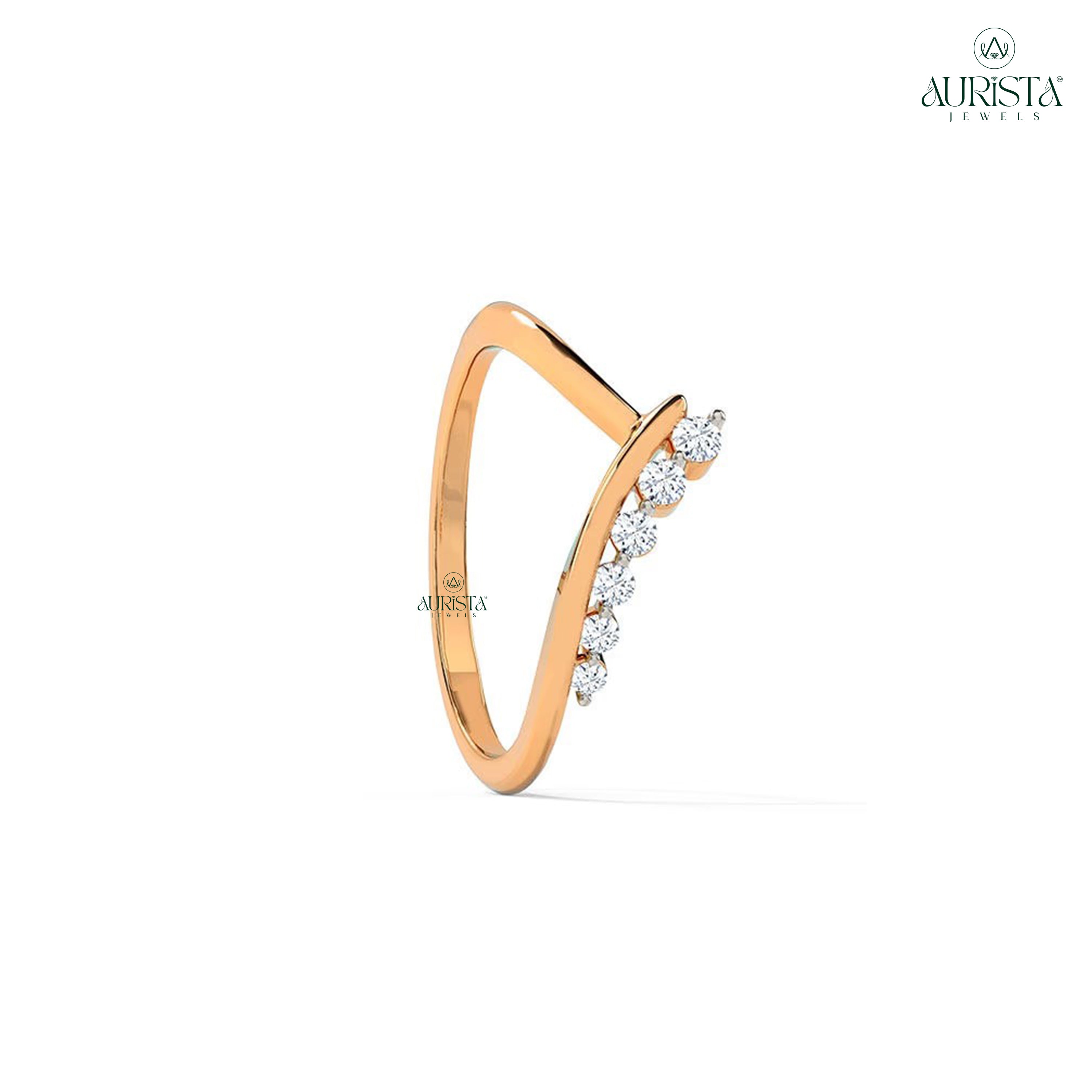 Forever Bound – Rose Gold Band with Round Diamond