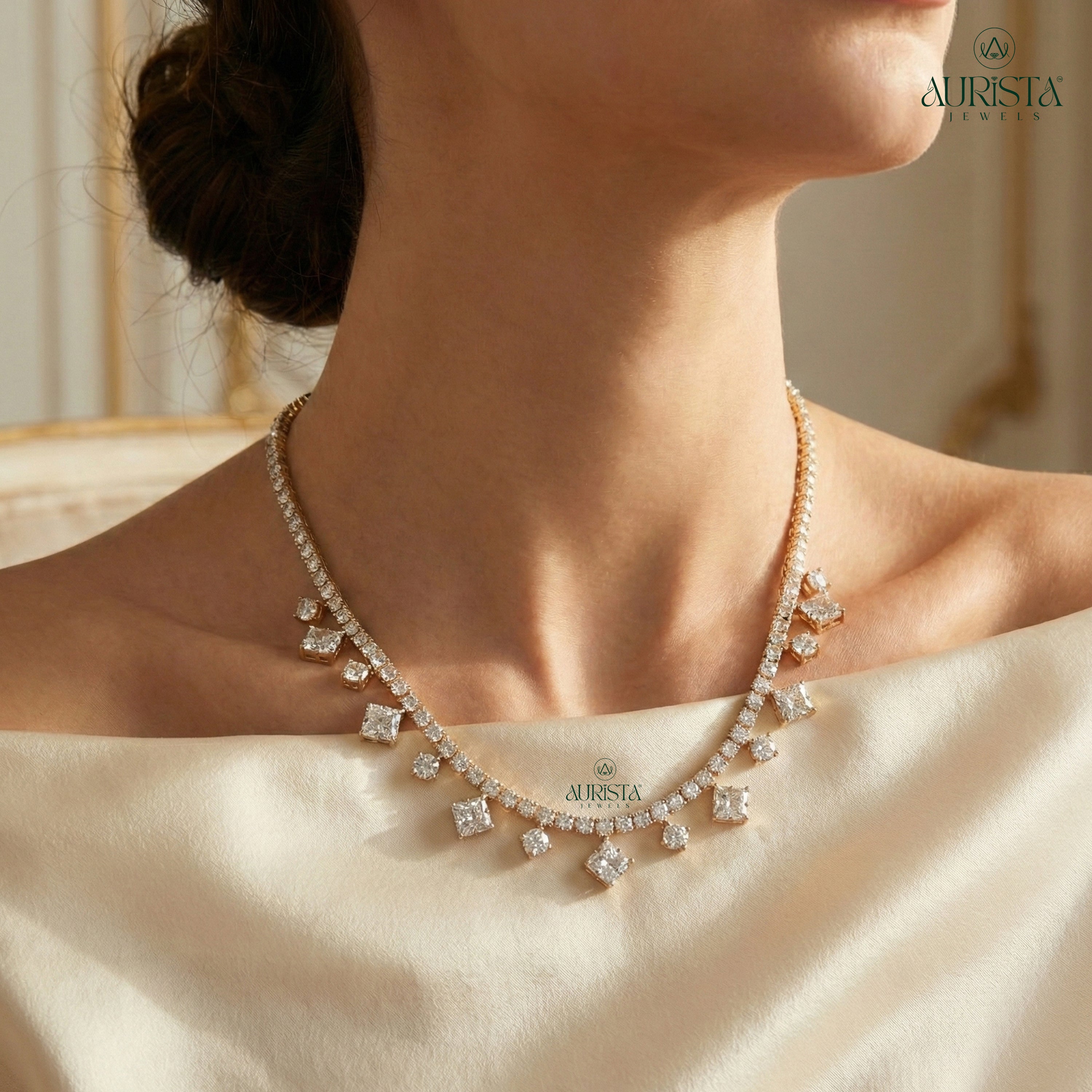 Eternal Shine Diamond Necklace in Gold