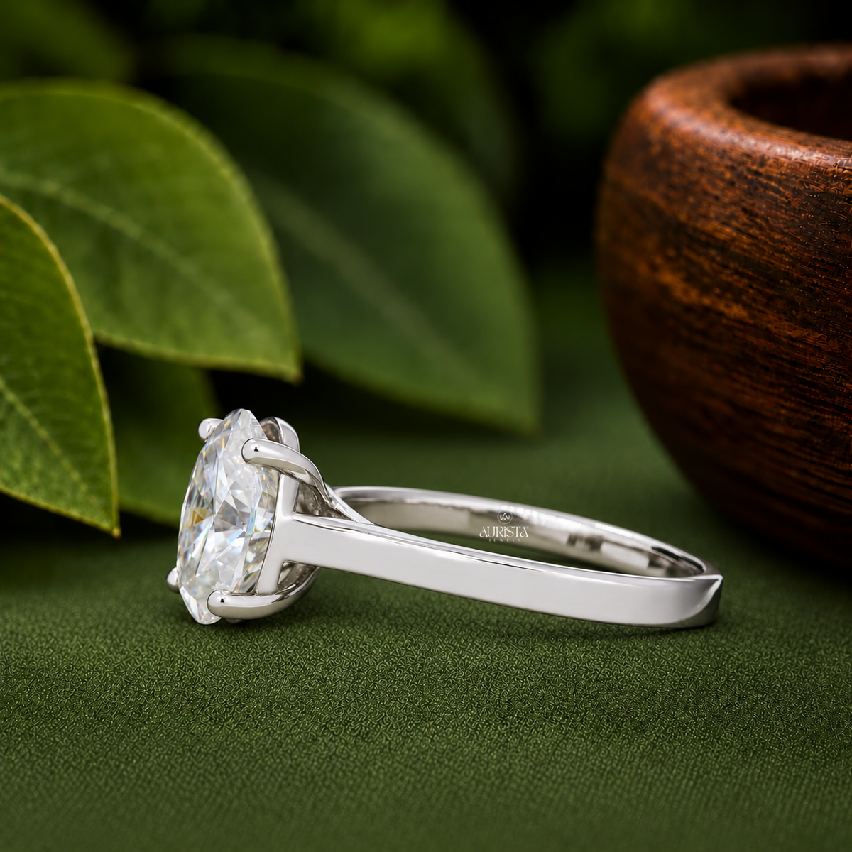 2.50 CT Oval Lab Grown Diamond Solitaire Engagement Ring