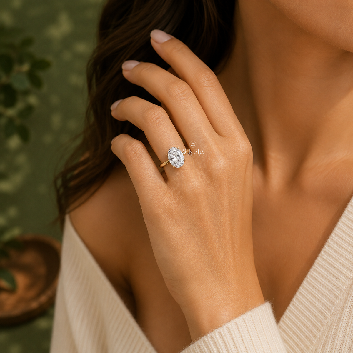 2.00 Ct Oval Lab Grown Diamond Solitaire Ring, Sophisticated Wedding Engagement