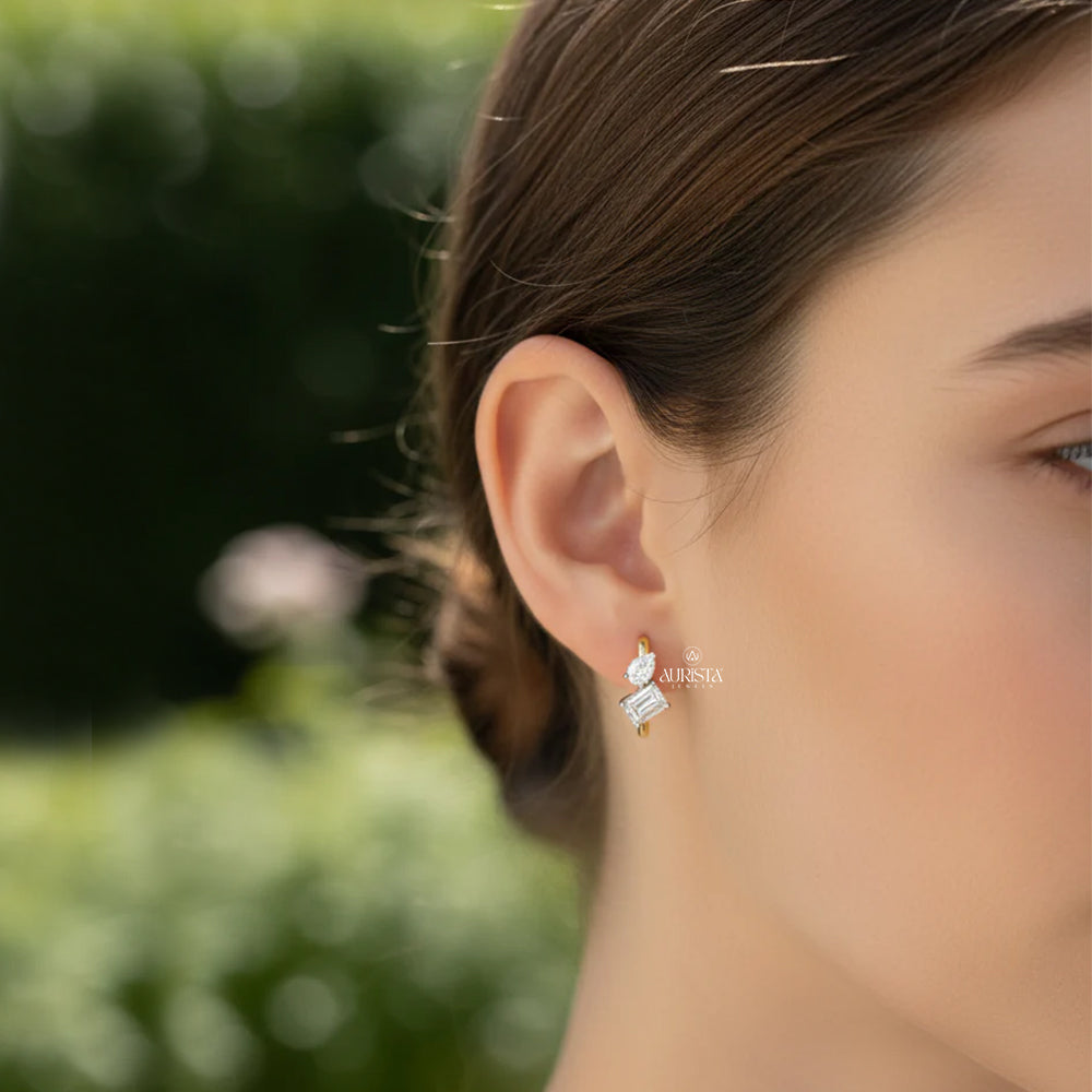 Forever Shine – White Diamond Earrings