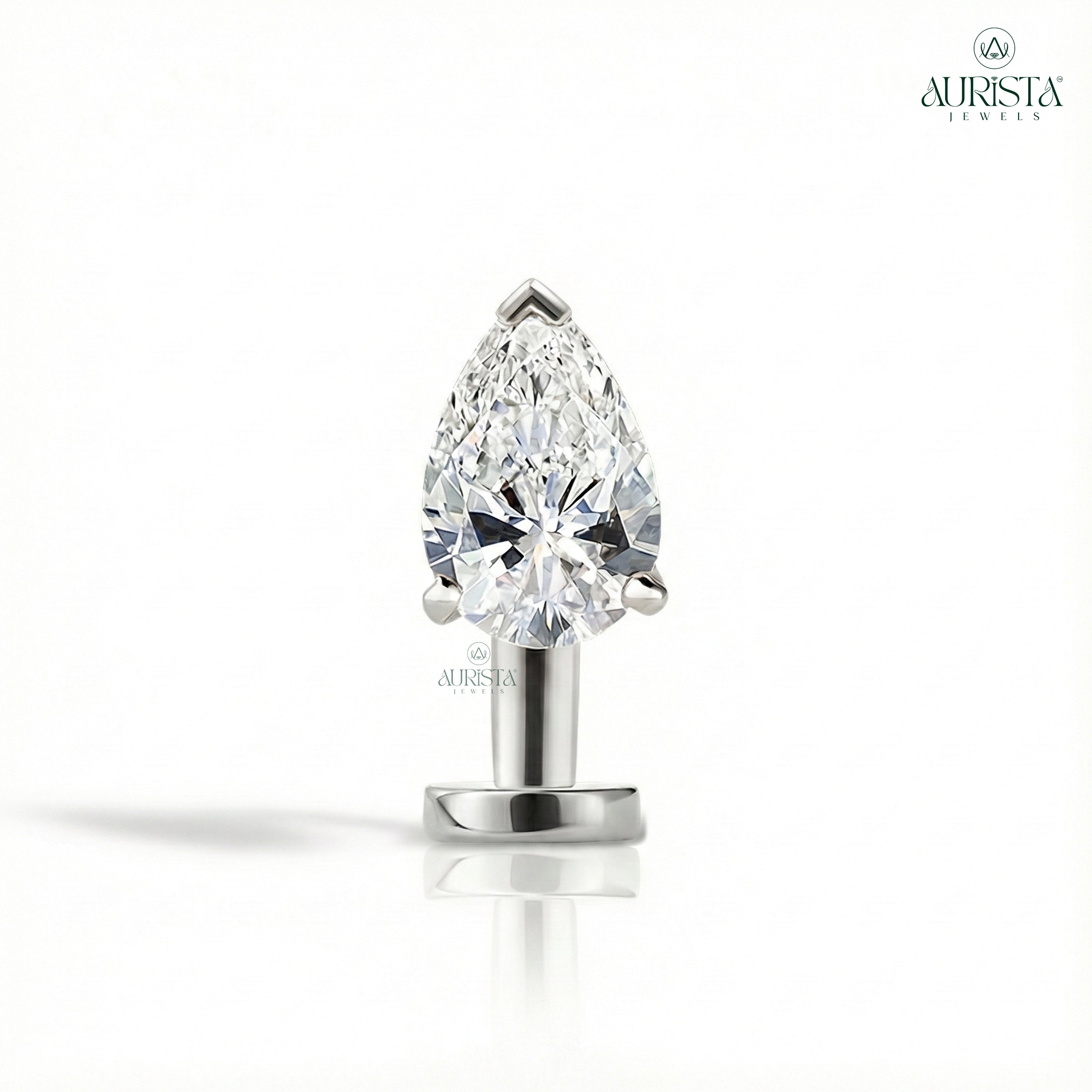 Always Mine Rose Gold Round Diamond Navel Ring