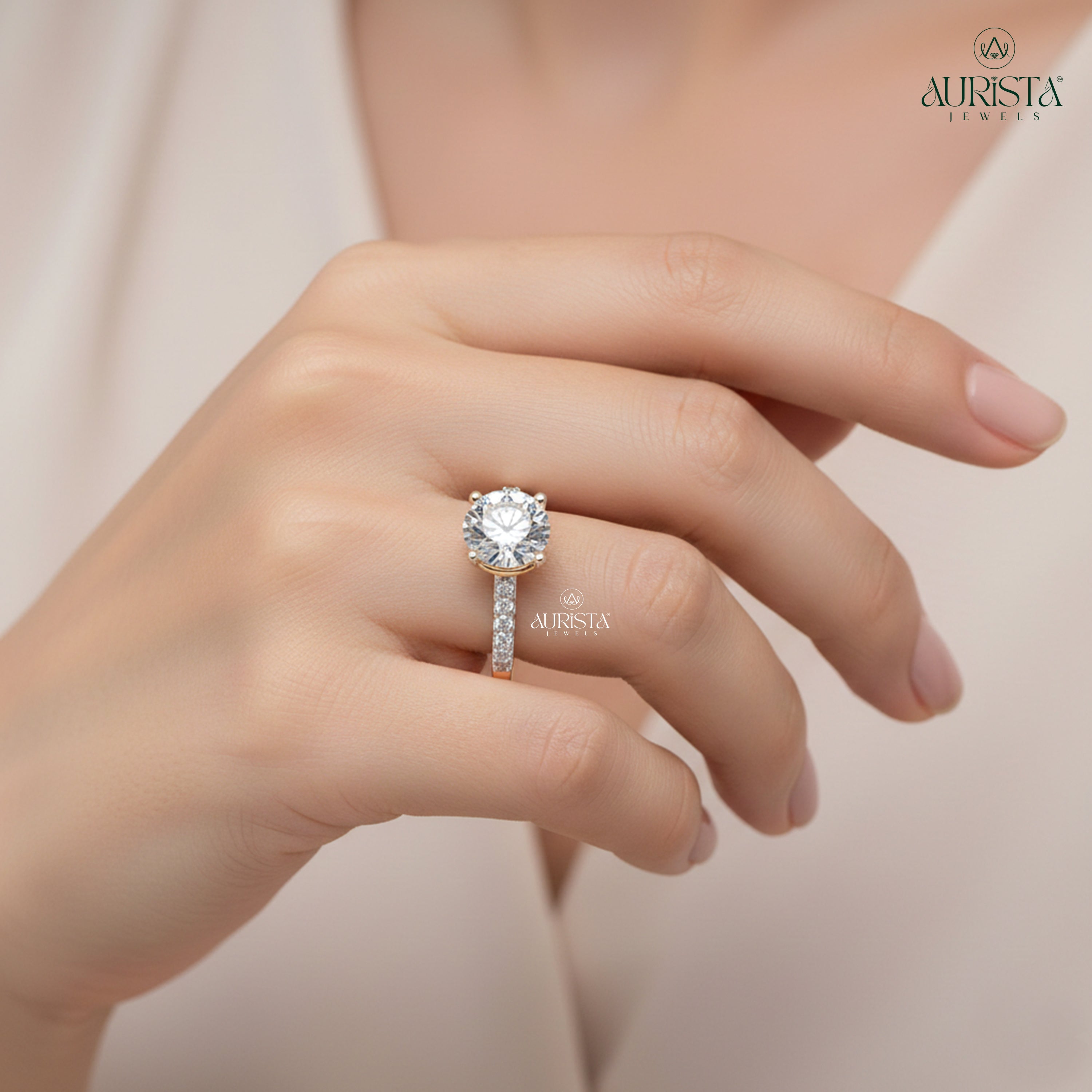 Forever Yours – Yellow Gold Ring with Round Diamond