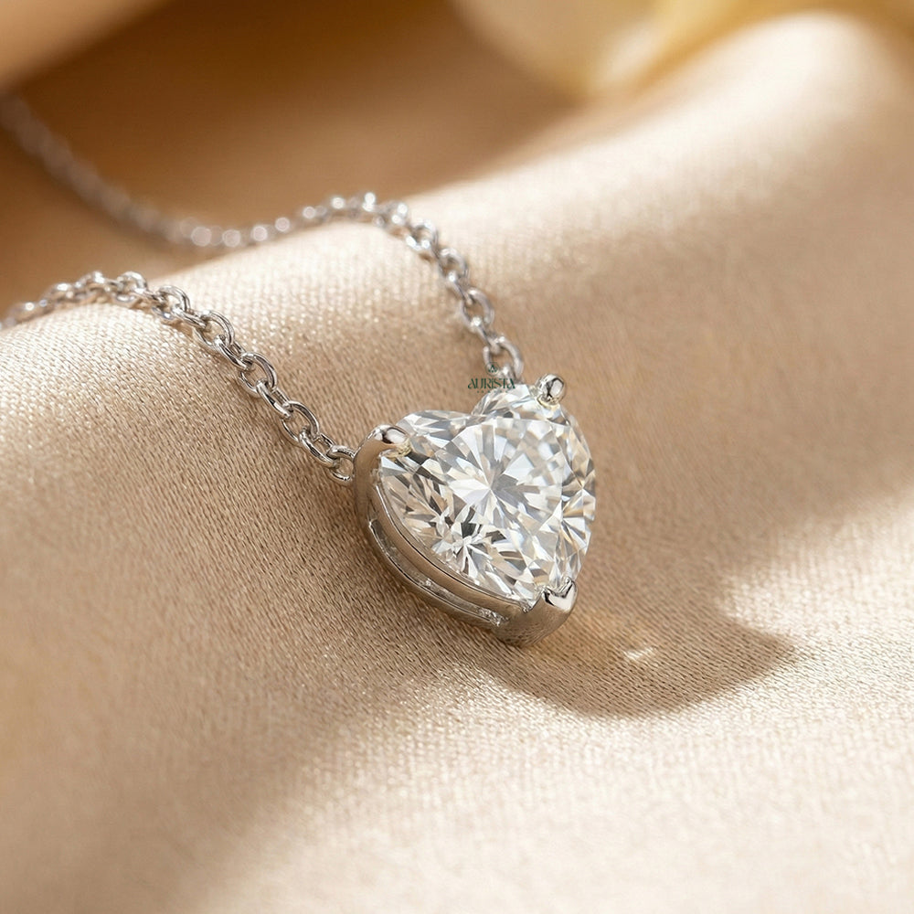 Everyday Elegance Heart Diamond Pendant in White Gold