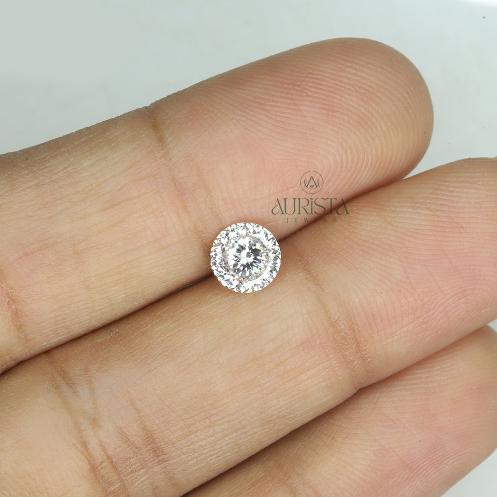 1.00 CT Round Portuguese Shape Lab Diamond for Jewelry