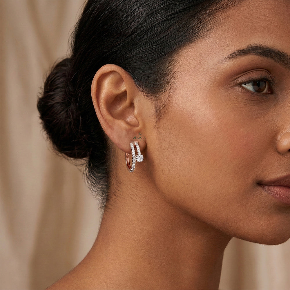 Brilliant Dreams – White Diamond Earrings