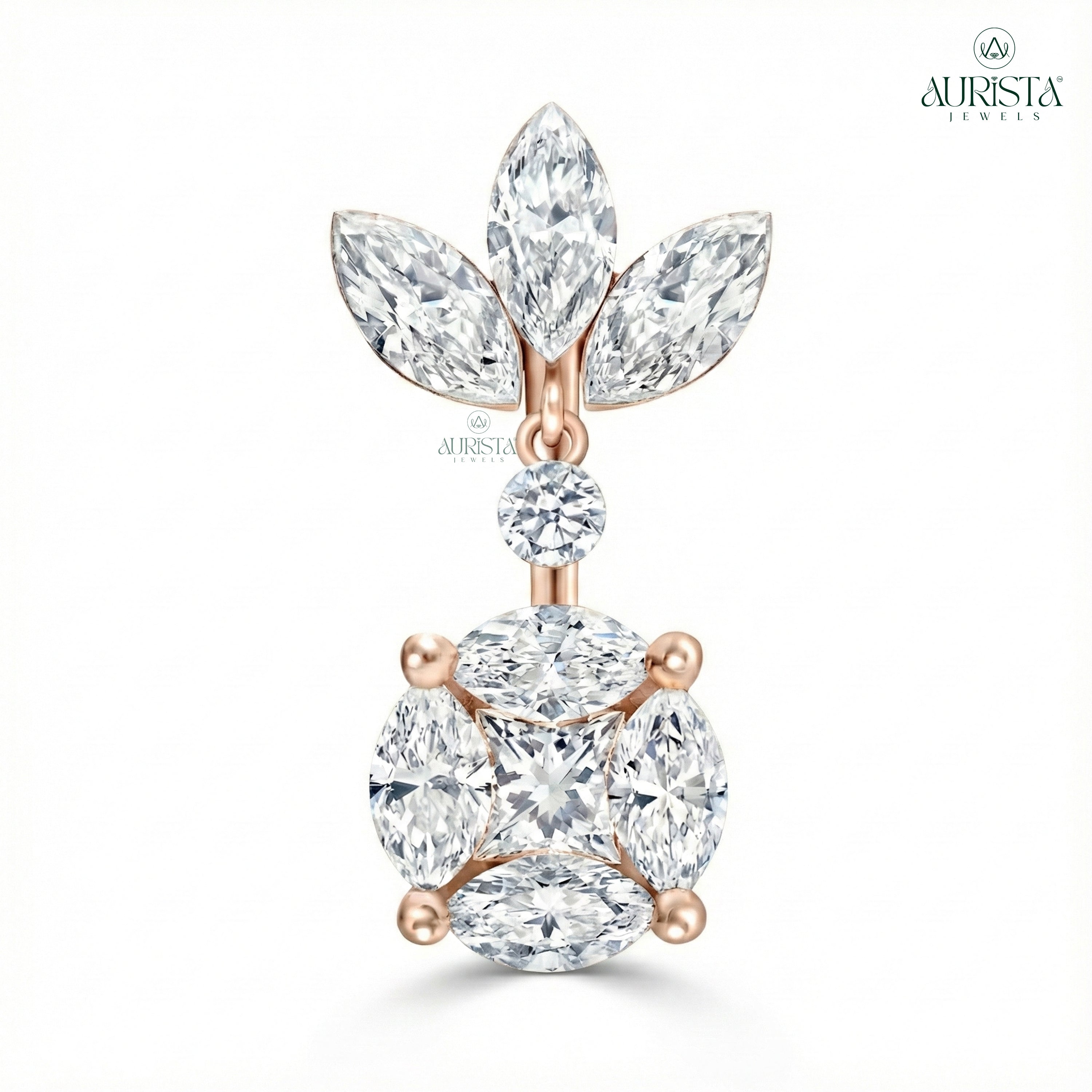 Forever Yours Mix Diamond Belly Button Ring