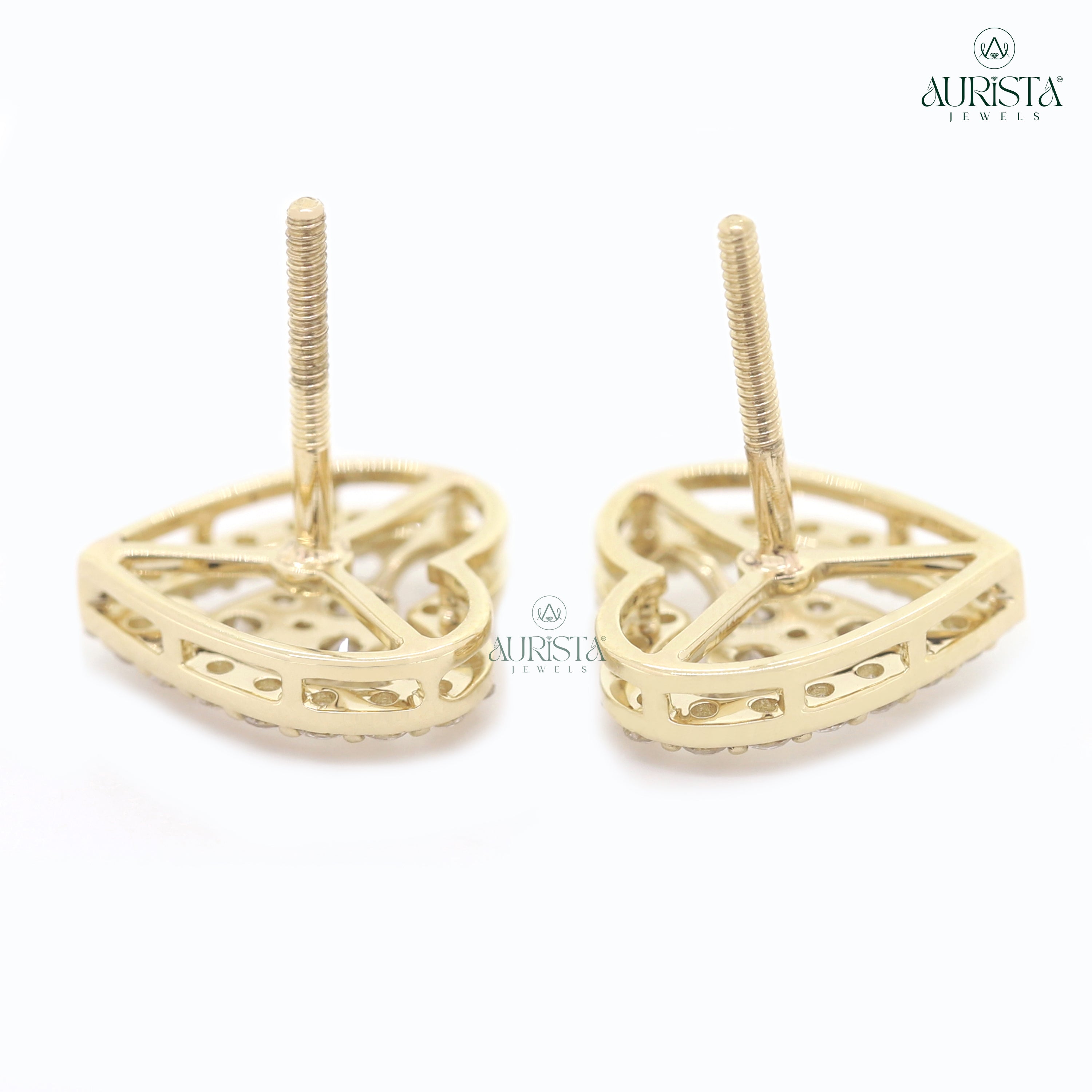 Spark of Grace – White Diamond Earrings