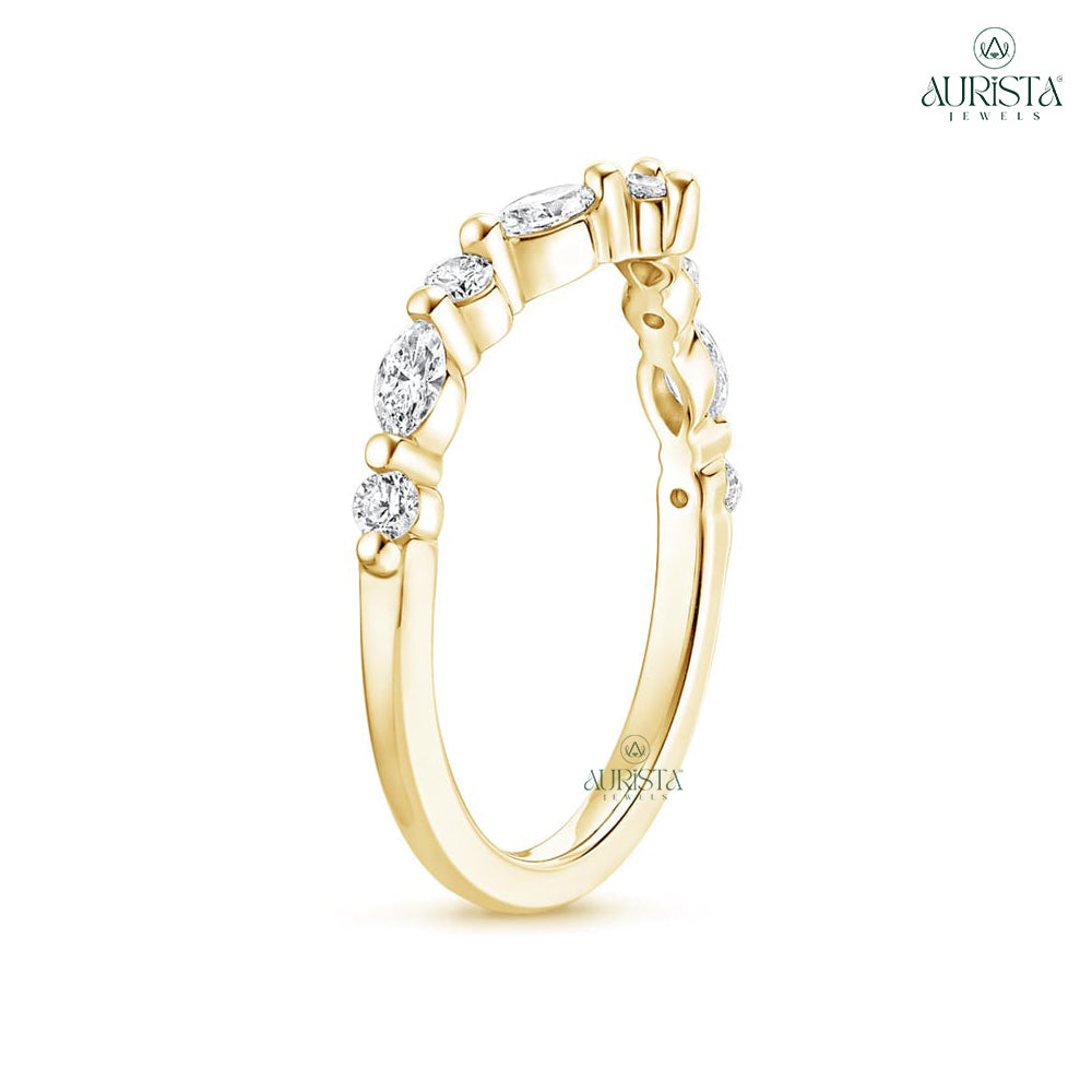 Promise Eternal Yellow Gold Ring with Round Diamond