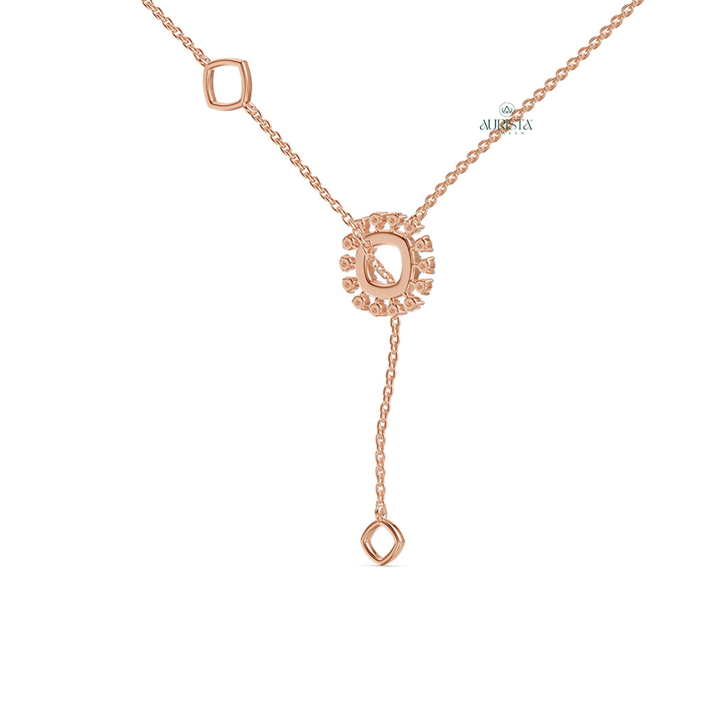 Dazzling Horizon Round Diamond Necklace