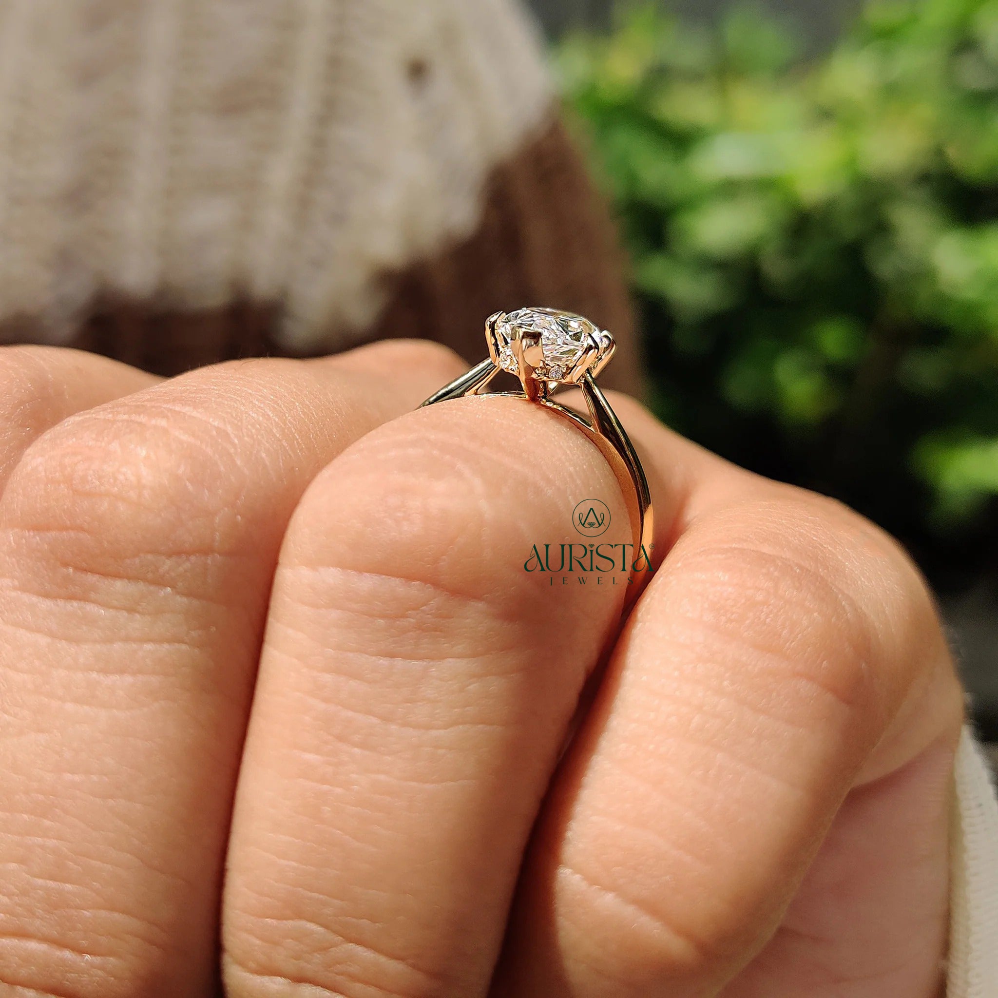 Modern Queen Hexagon Diamond Ring