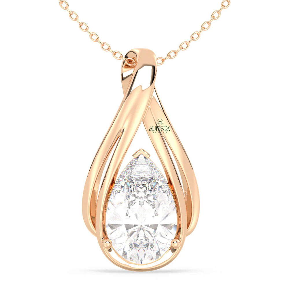 Radiant Glow Round Diamond Pendant