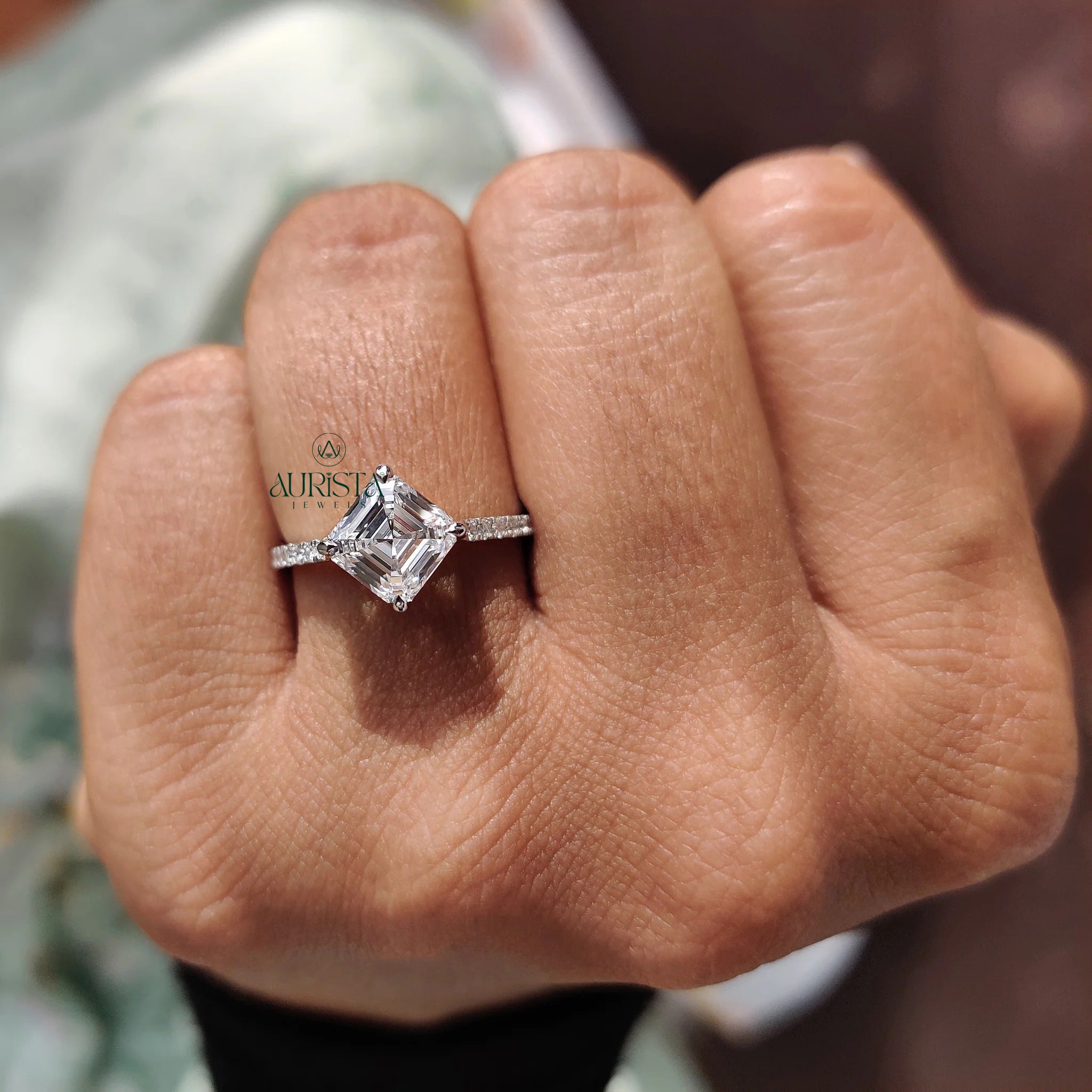 Golden Pave Aura – Elegant Ring with Dazzling Sparkle