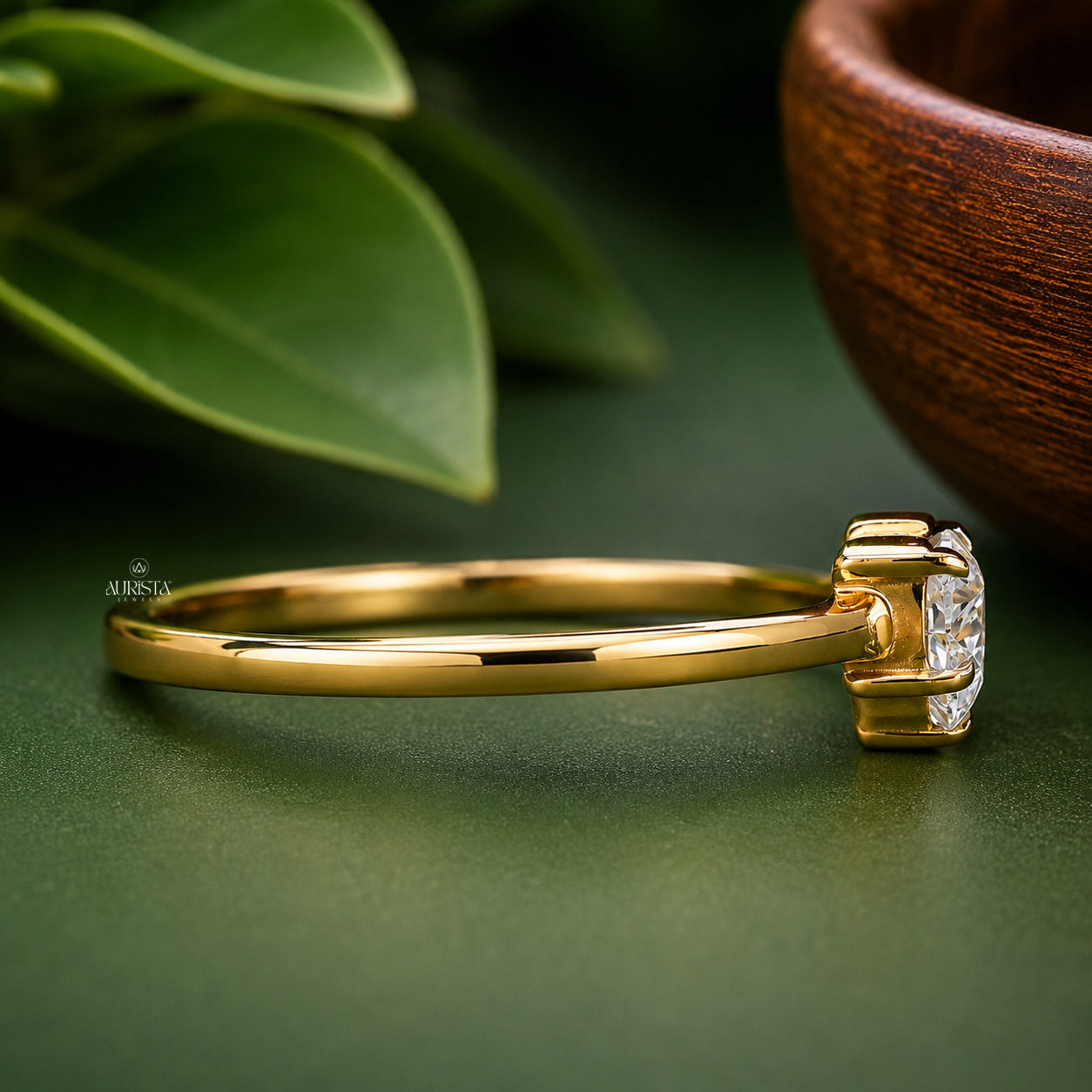 Heart Shape Lab Grown Diamond Ring, Minimalist Engagement Wedding Ring Solitaire Band