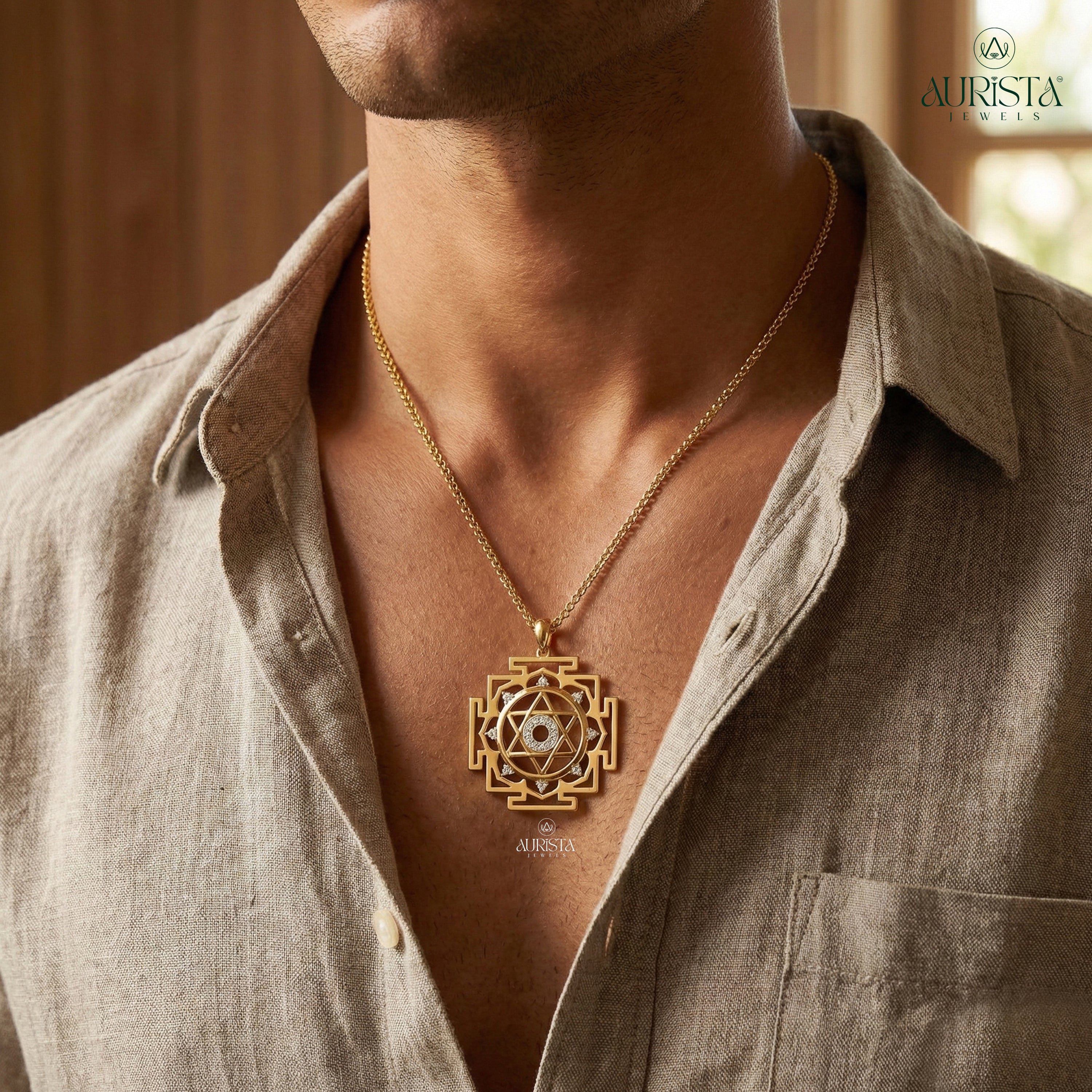 Pure Diamond Pendant for Men