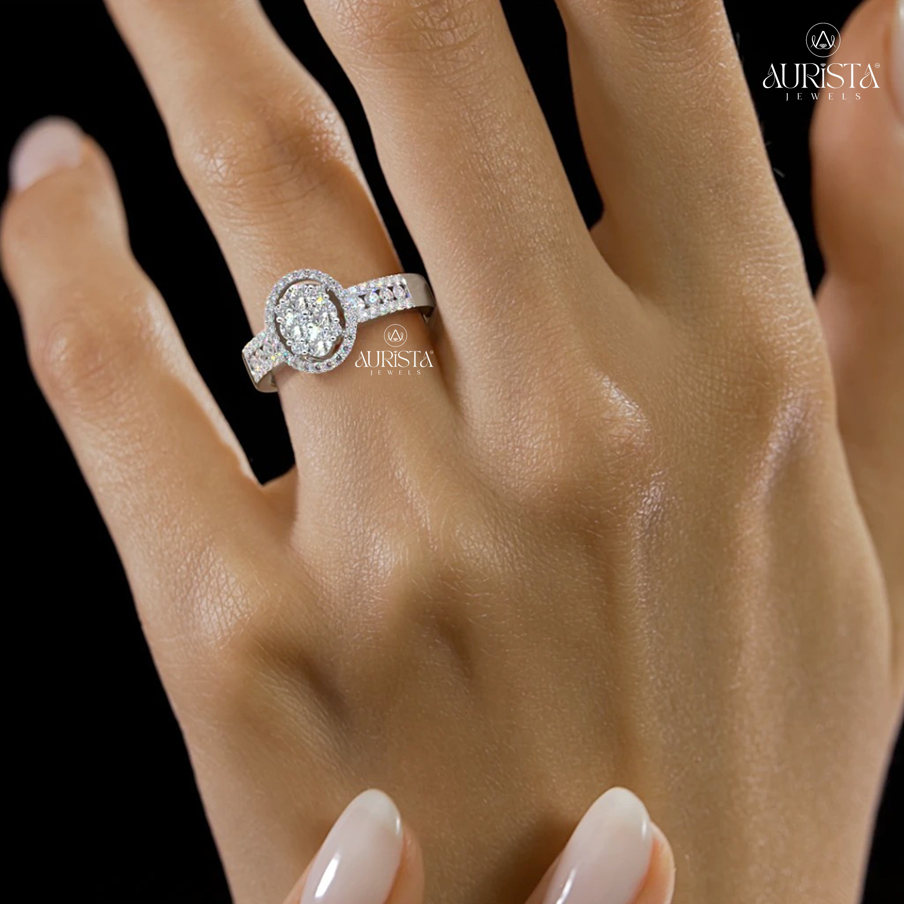 Eternal Touch – White Gold Ring with Round Diamond