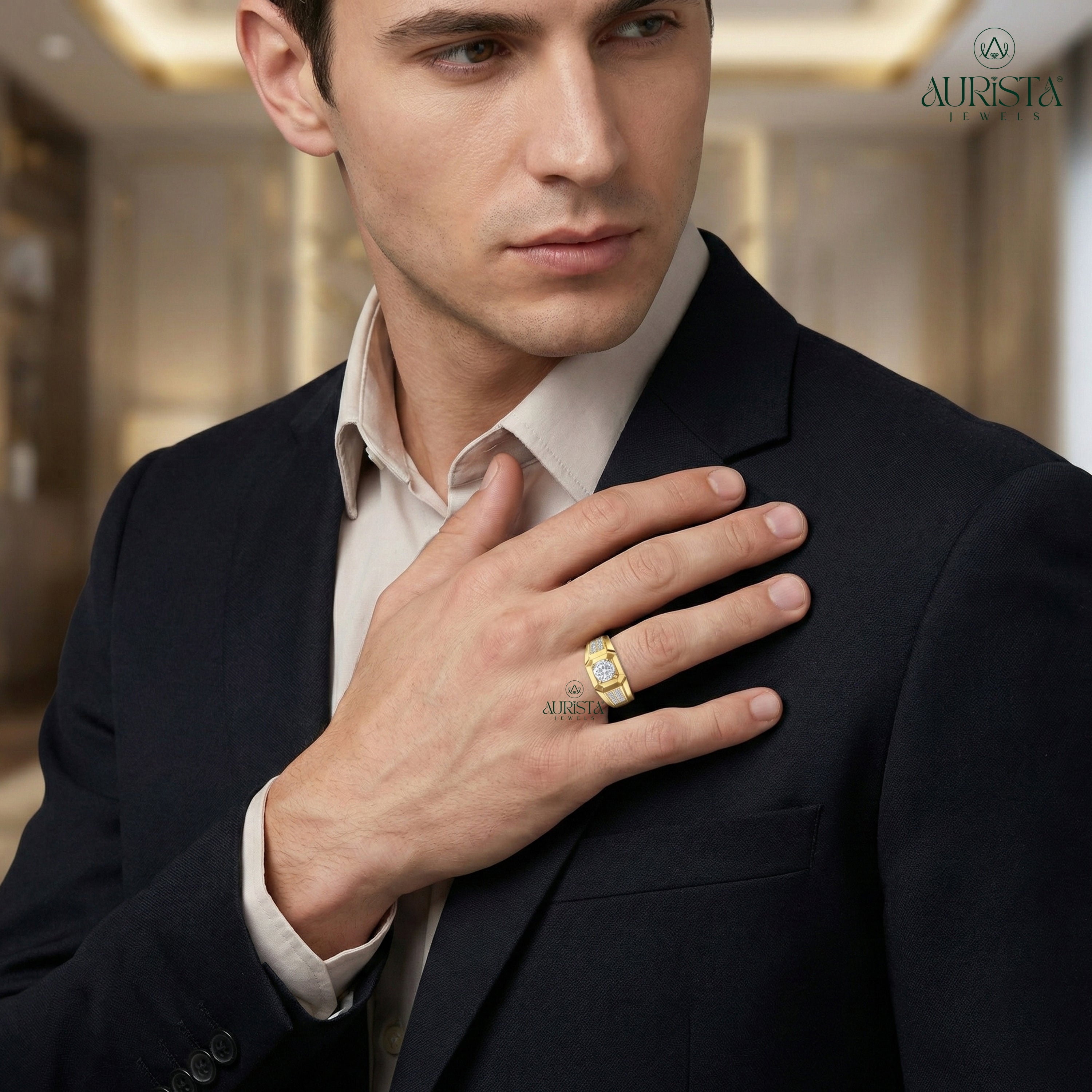 Elegant Diamond Band for Men
