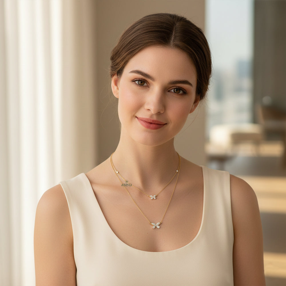 Eternal Shine Diamond Necklace in Gold