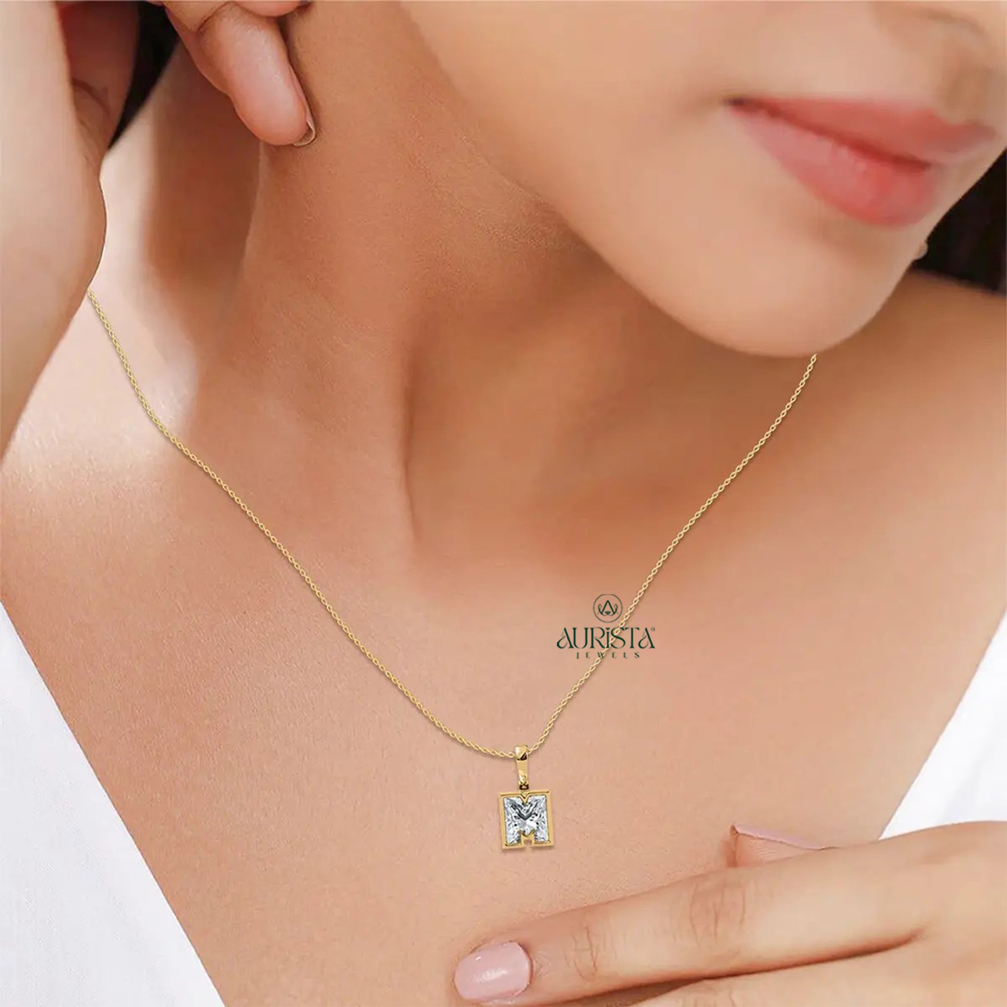 Chic Diamond Initial Necklace – Personalized Letter Jewelry